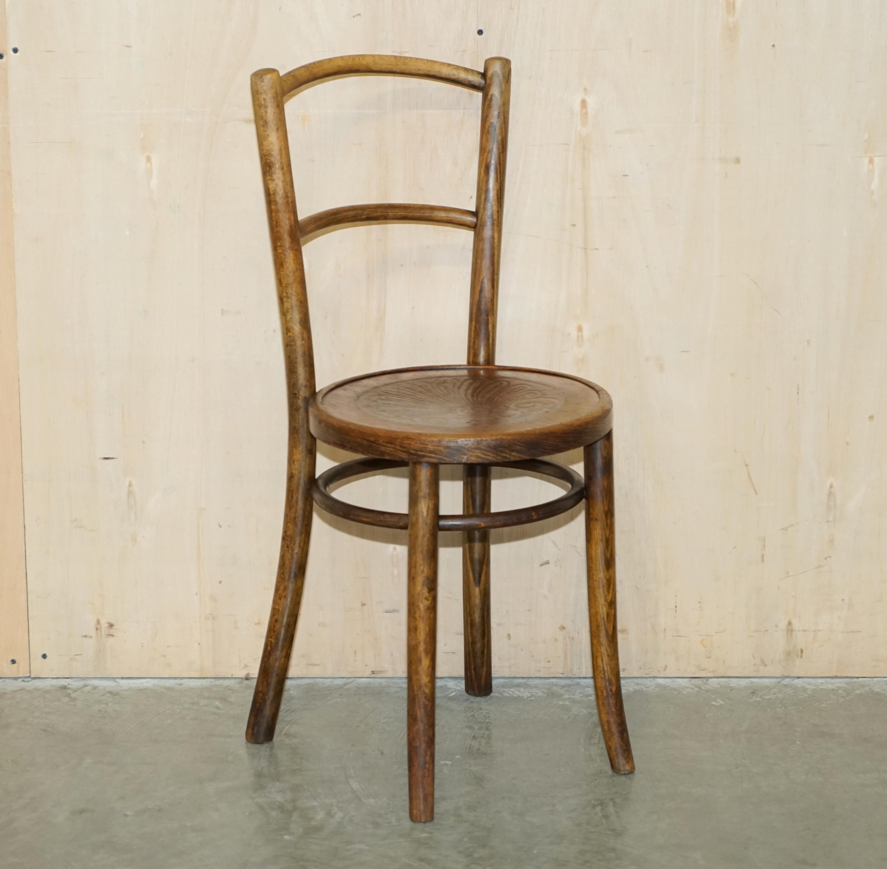 SUiTE OF FOUR THONET CIRCA 1930'S AUSTRIAN BISTRO DINING BAR BENTWOOD CHAIRS For Sale 10