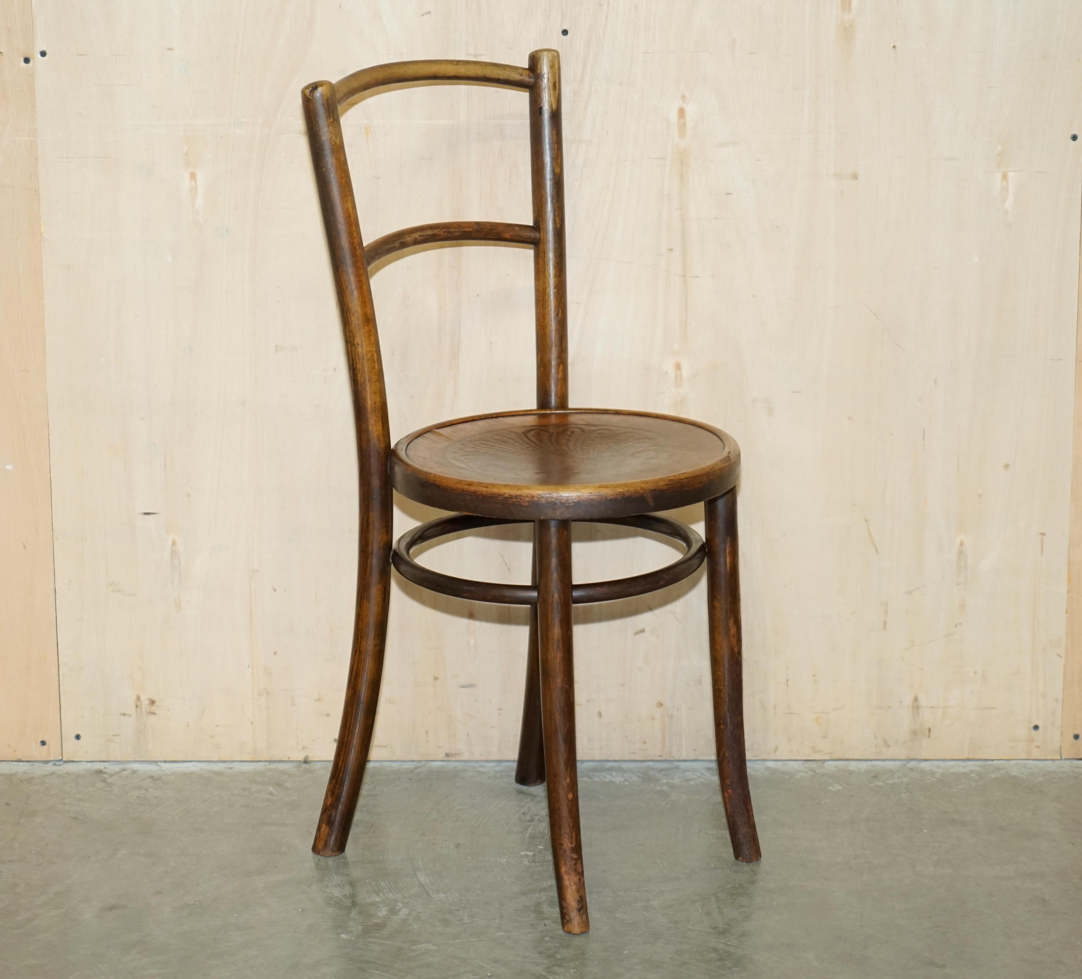 SUiTE OF FOUR THONET CIRCA 1930'S AUSTRIAN BISTRO DINING BAR BENTWOOD CHAIRS For Sale 12