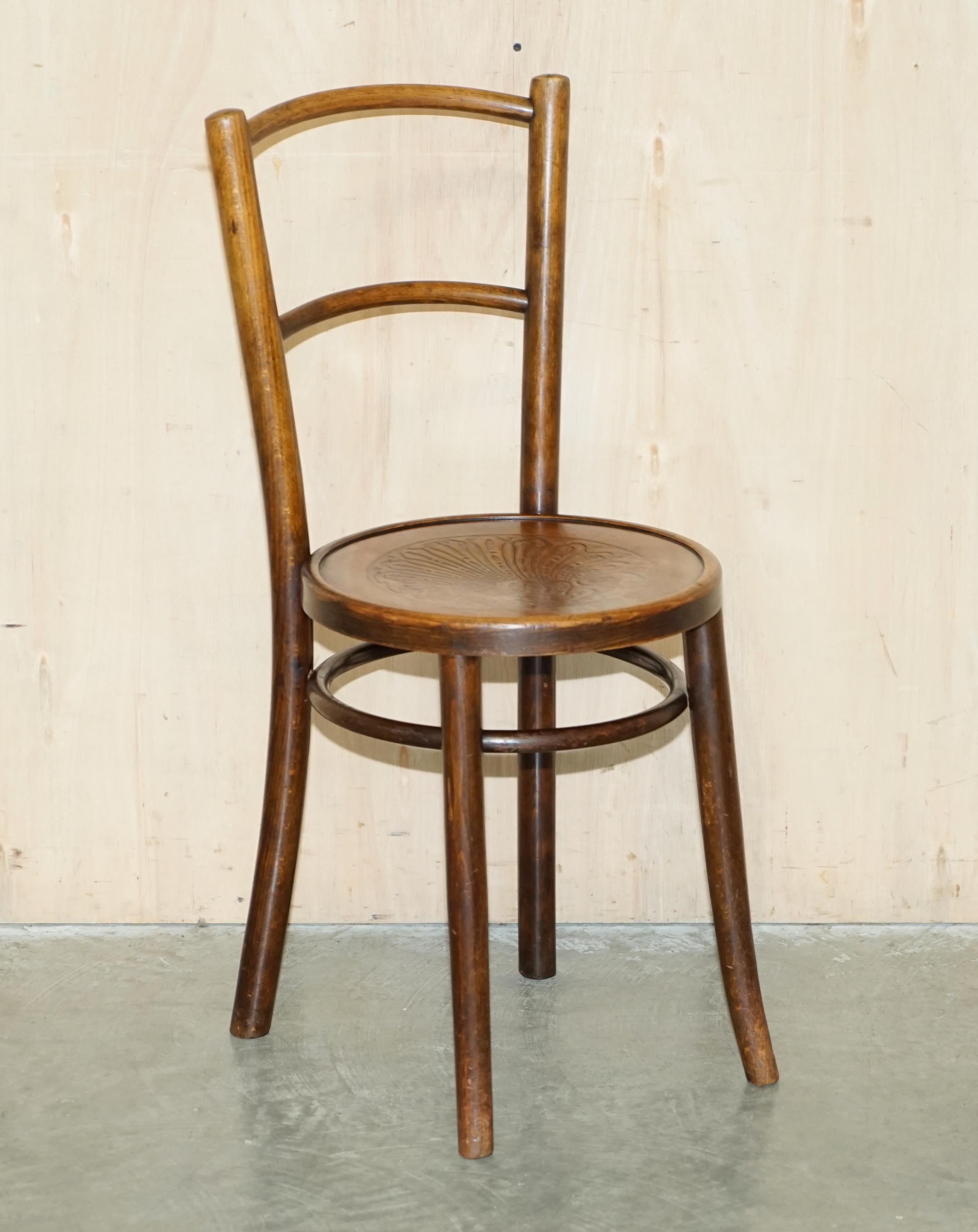 Art Deco SUiTE OF FOUR THONET CIRCA 1930'S AUSTRIAN BISTRO DINING BAR BENTWOOD CHAIRS For Sale