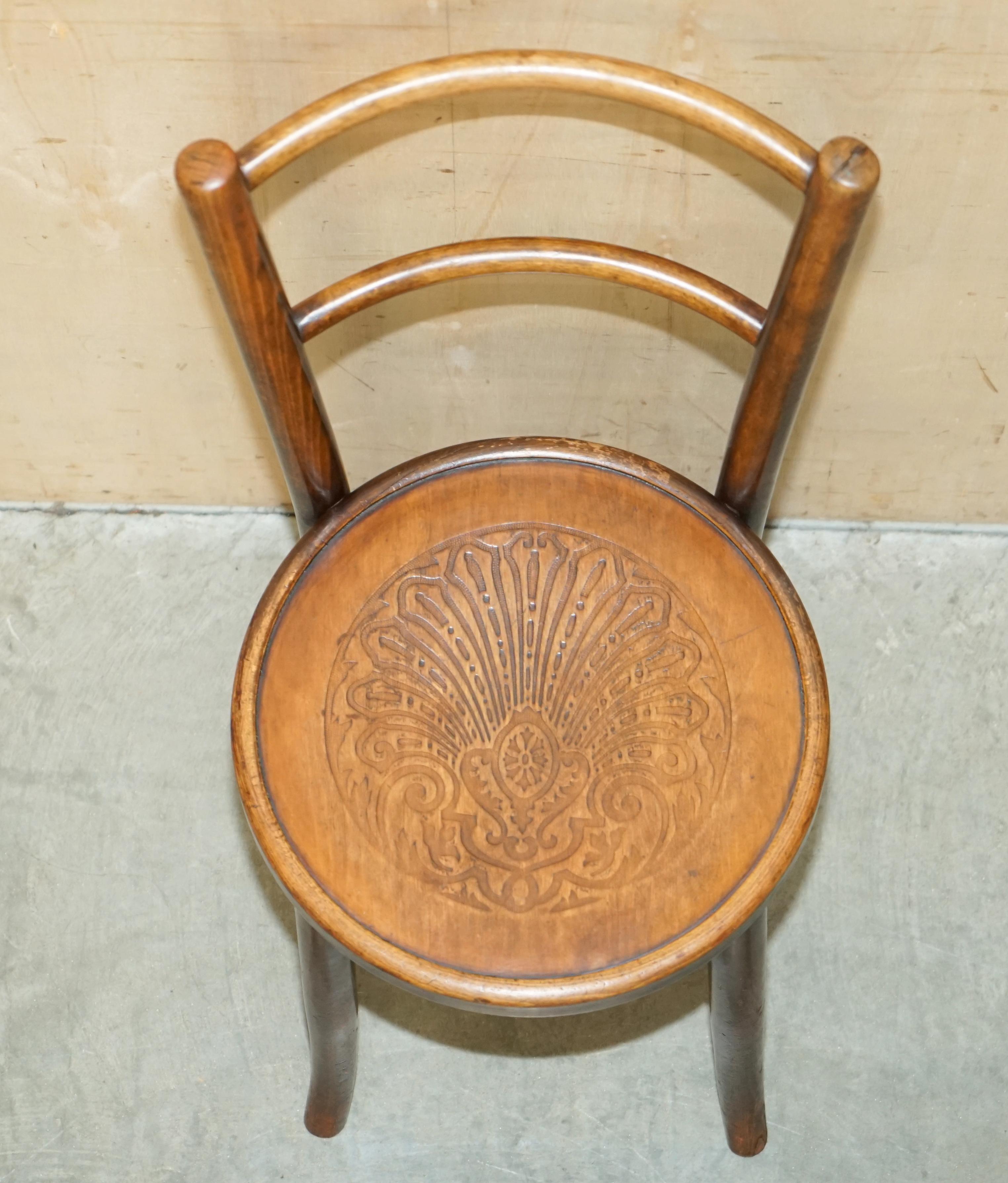 SUiTE OF FOUR THONET CIRCA 1930er AUSTRIAN BISTRO DINING BAR BENTWOOD CHAIRS im Angebot 1