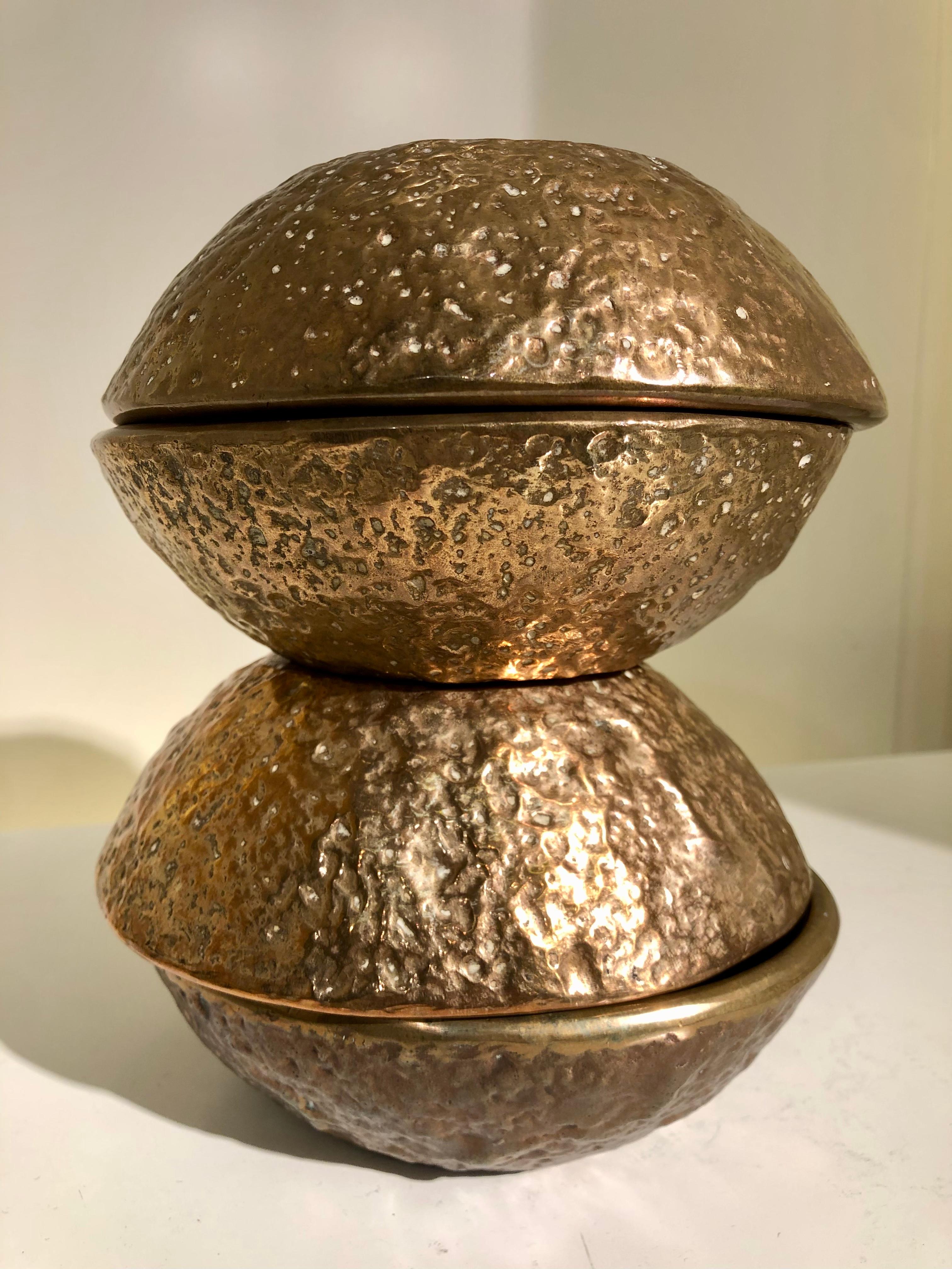 Suite of four “vide poche”in bronze by Ado Chale mi 4