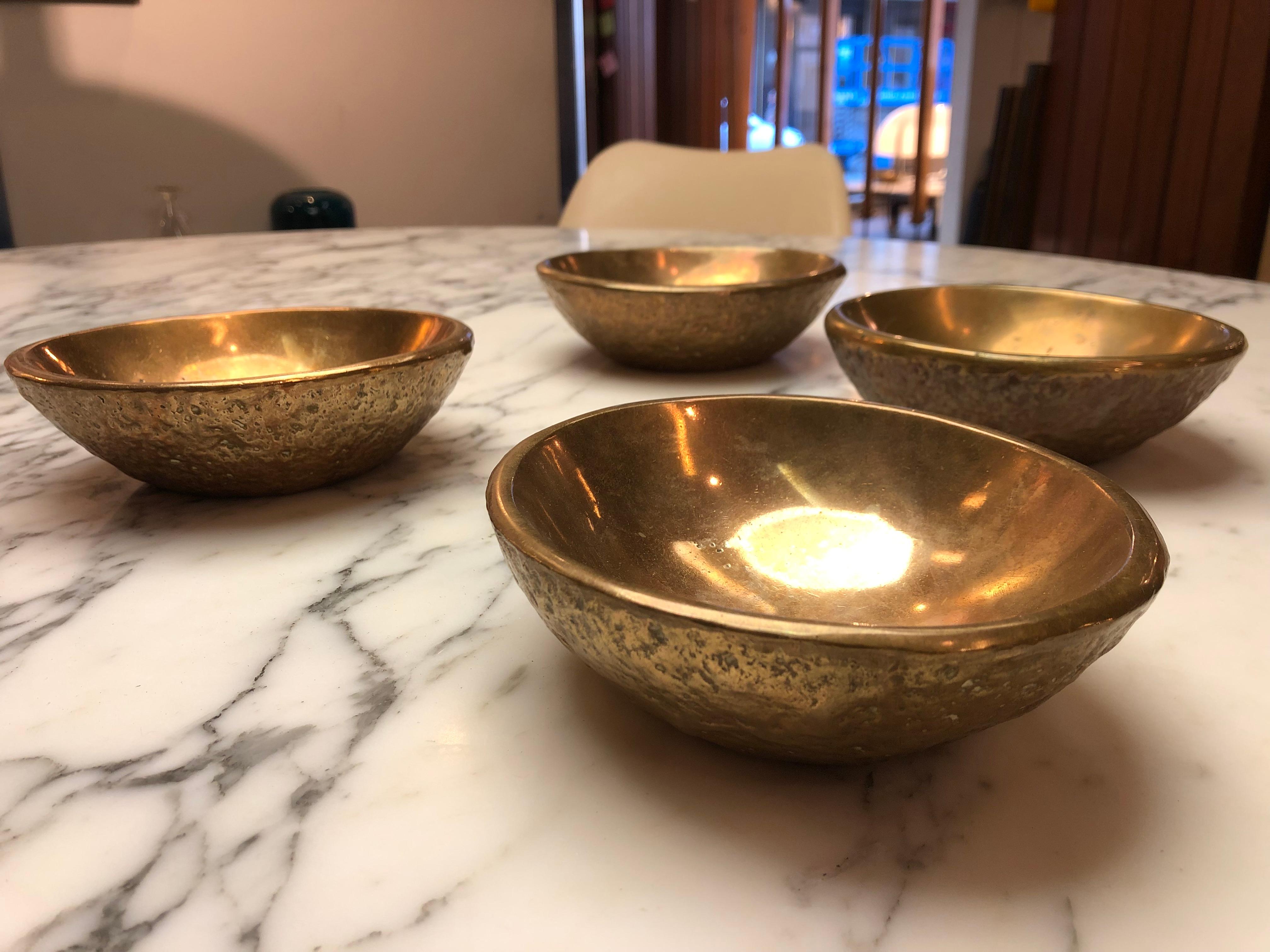 Suite of four “vide poche”in bronze by Ado Chale mi 6