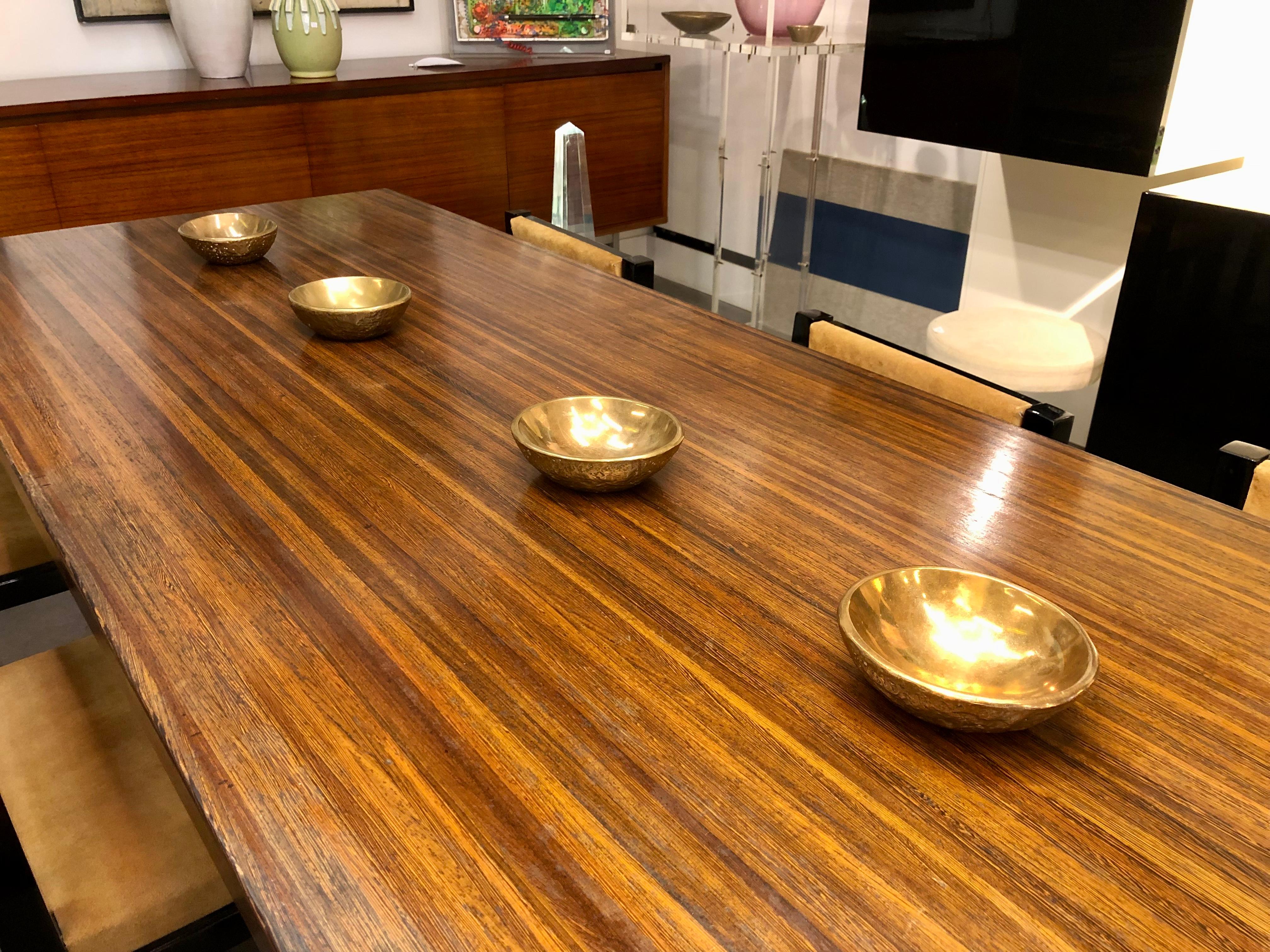 Cast Suite of four “vide poche”in bronze by Ado Chale mi