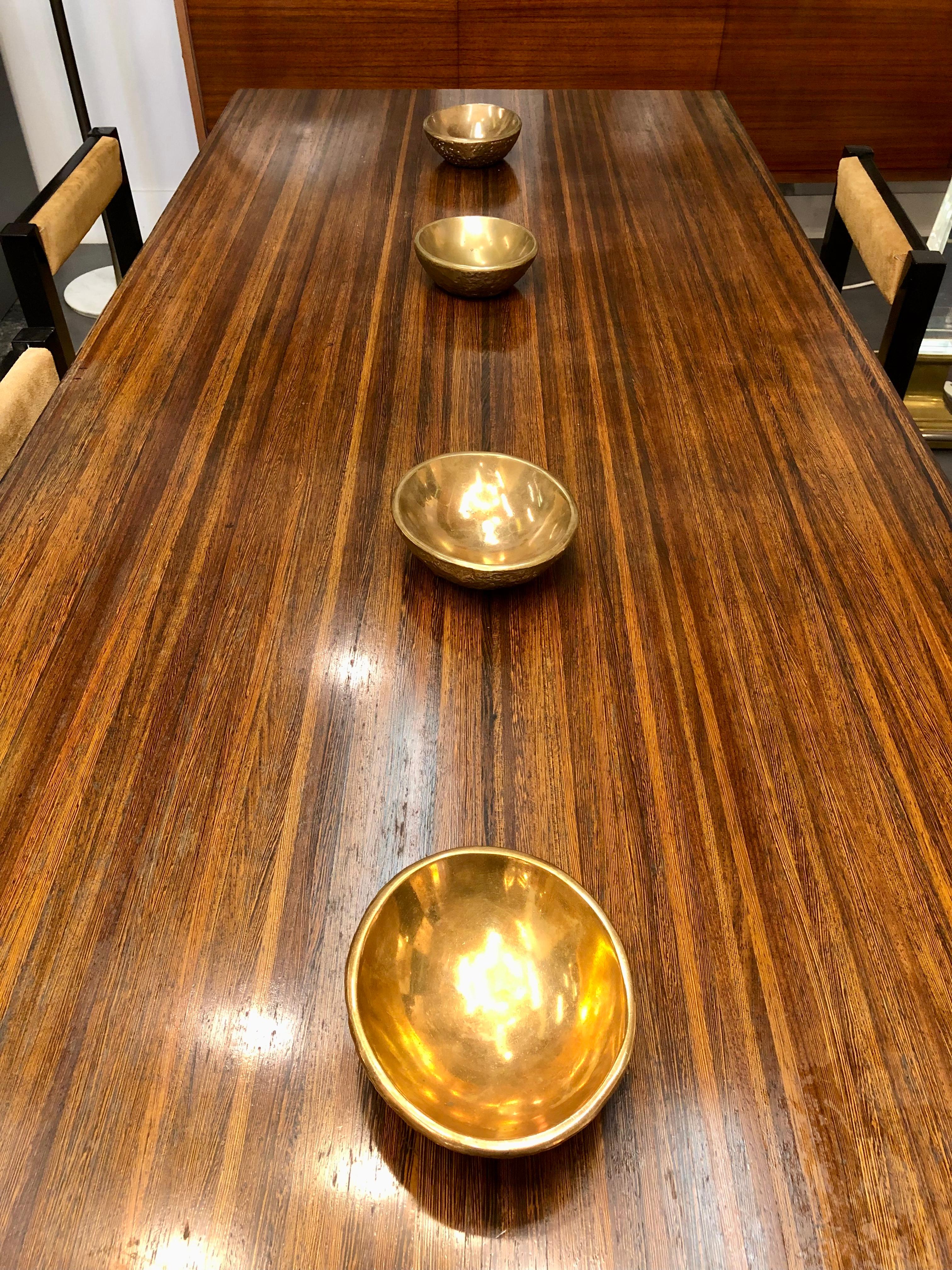 Late 20th Century Suite of four “vide poche”in bronze by Ado Chale mi