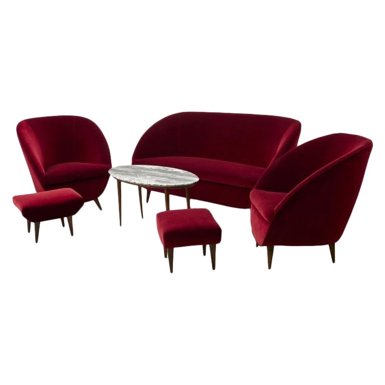 Suite of Furniture in the Style of Guilermo Veronesi for ISA Bergamo