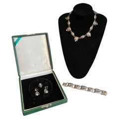 Conjunto de joyas Georg Jensen de plata de ley y piedra de luna