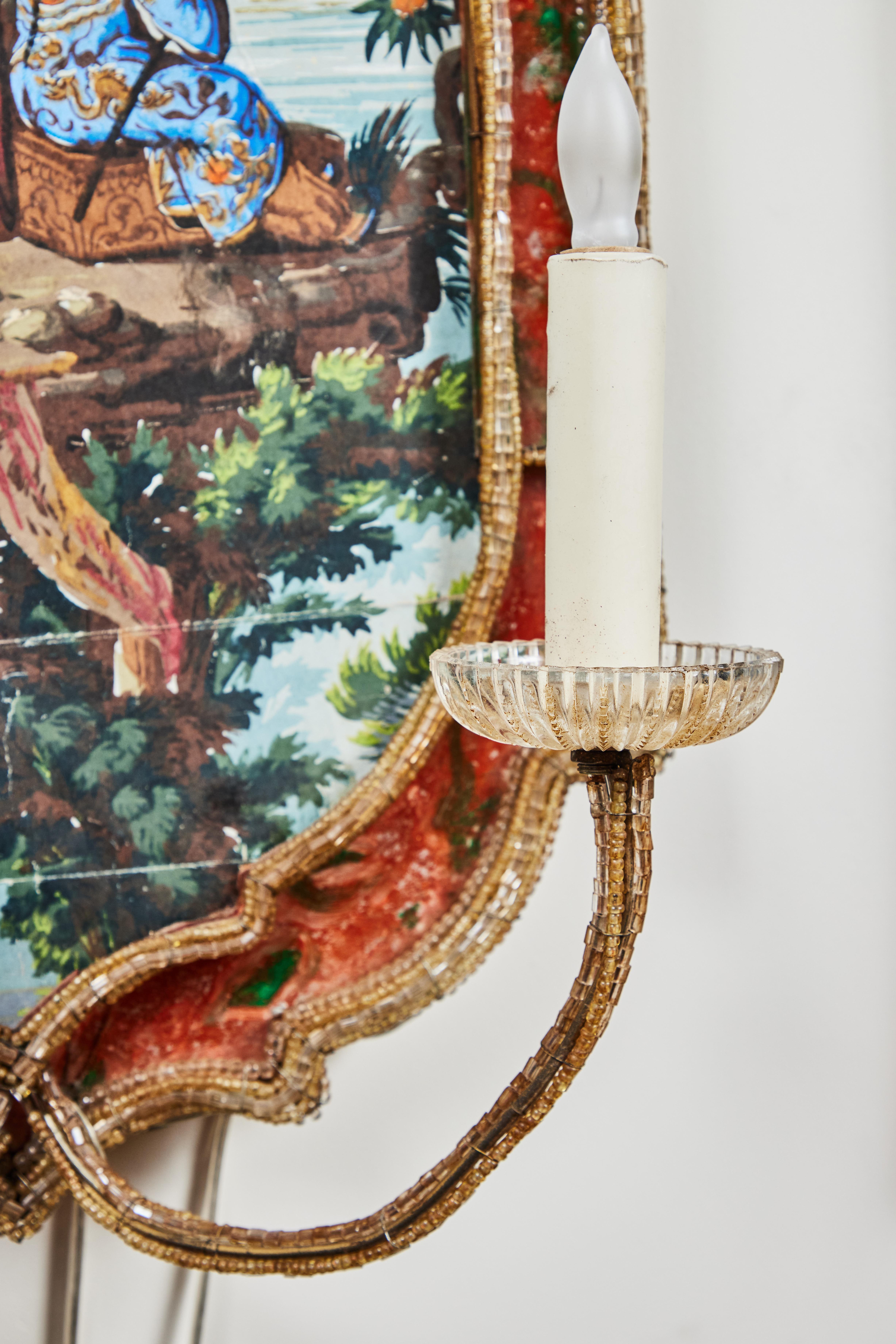 Suite of Italian, Chinoiserie Sconces In Good Condition For Sale In Los Angeles, CA