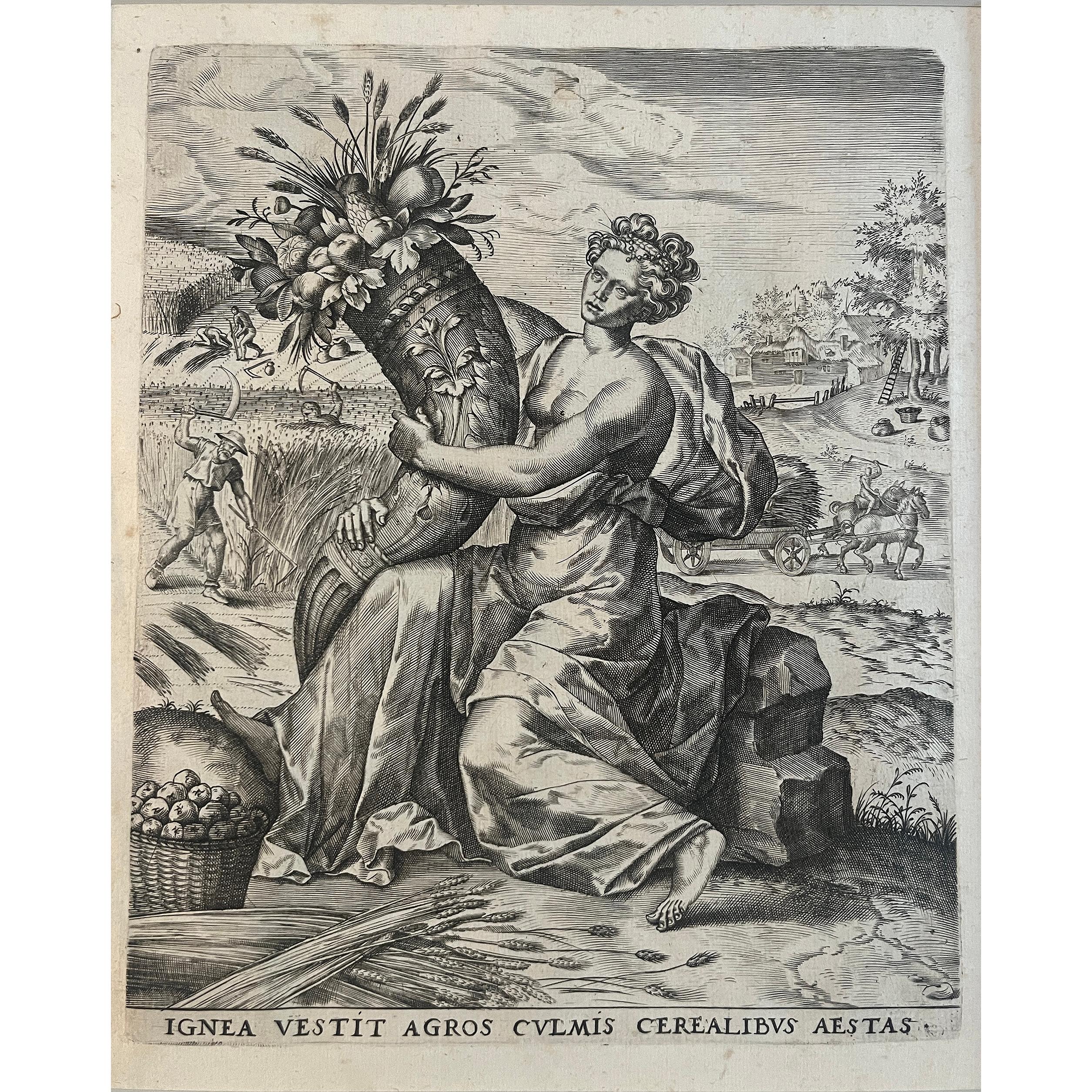 Fino al XVIII secolo Suite di incisioni del tardo XVI secolo sulle Four Seasons di Lambert Lombard