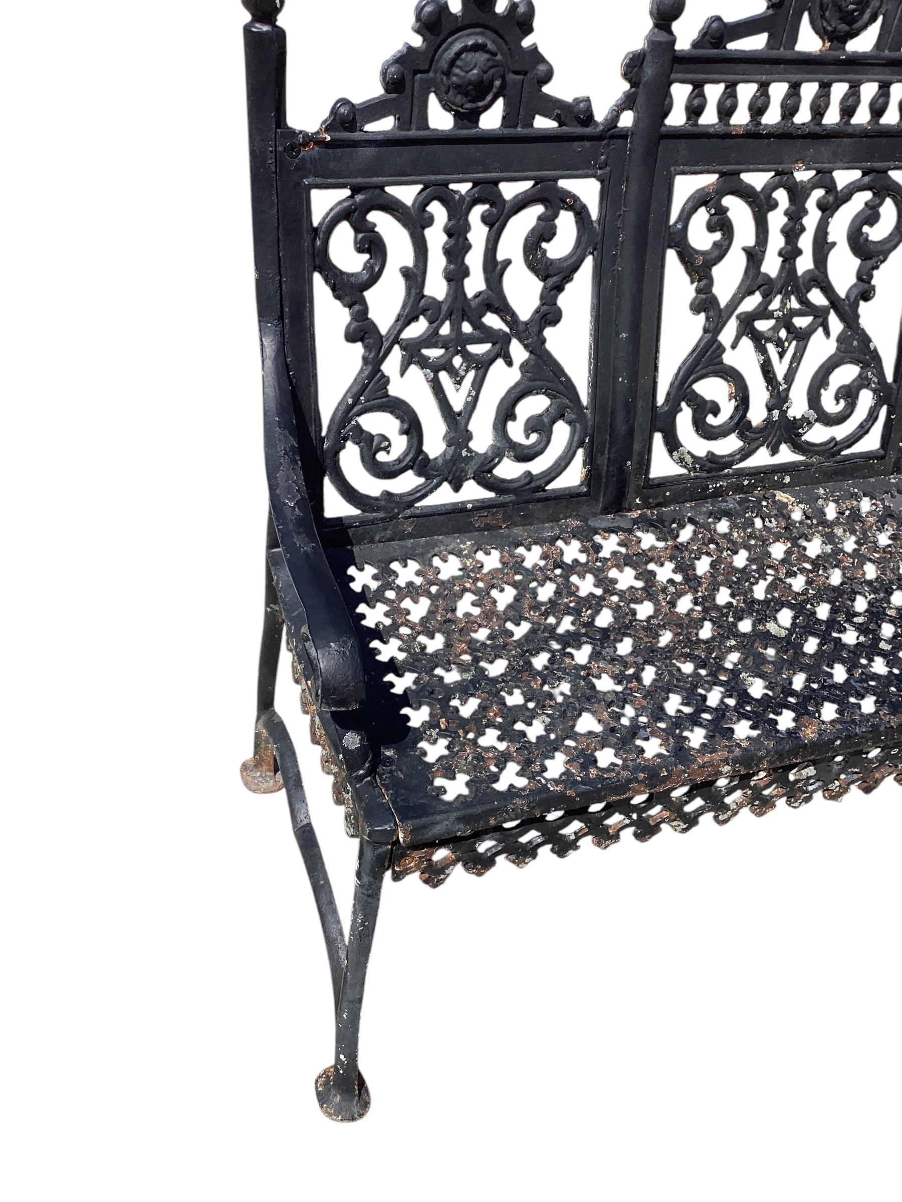 Americano Suite di mobili da giardino vittoriani in ghisa della fine del XIX secolo in vendita