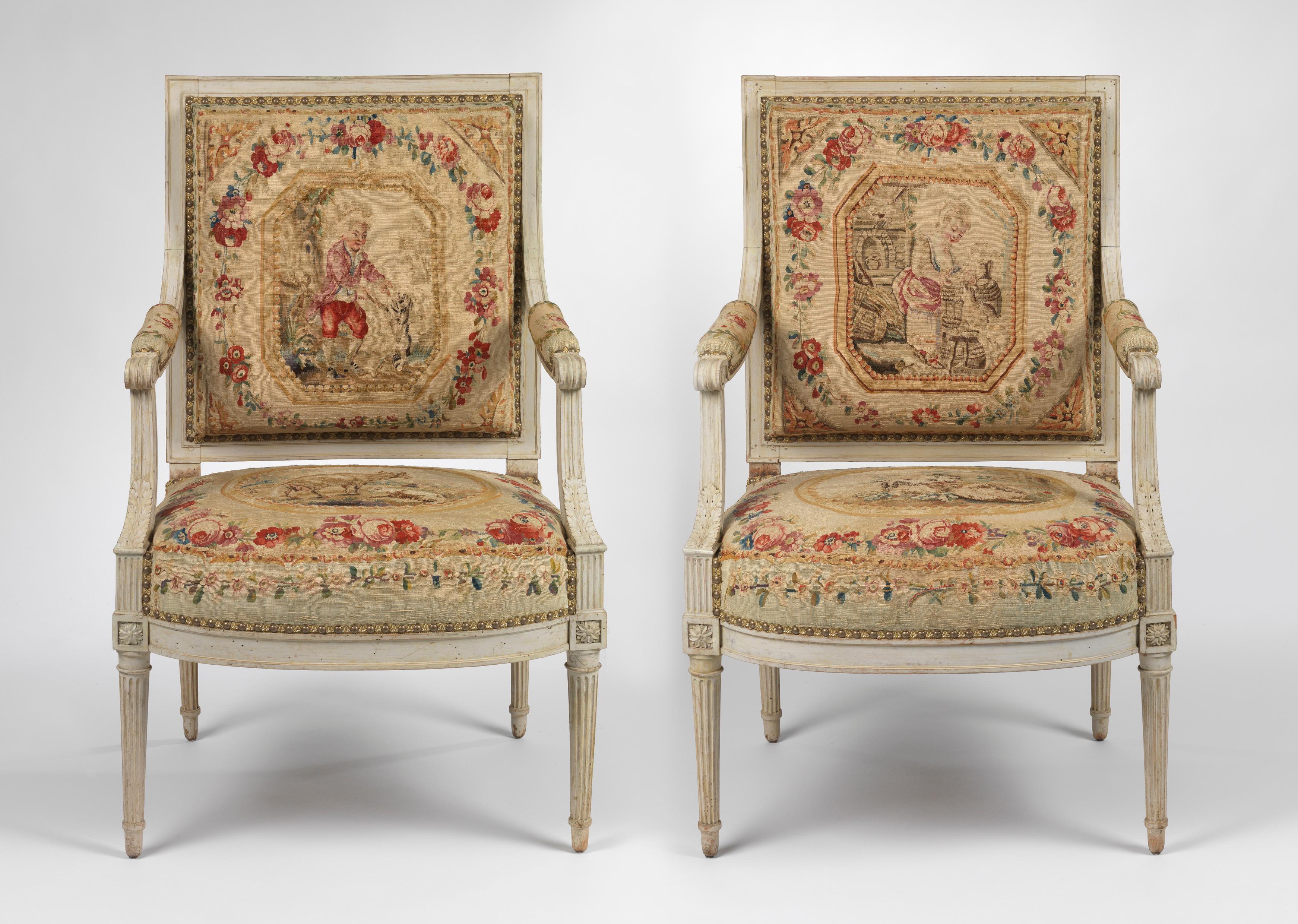 French Suite of Louis XVI Seat Furniture by Henri Jacob For Sale