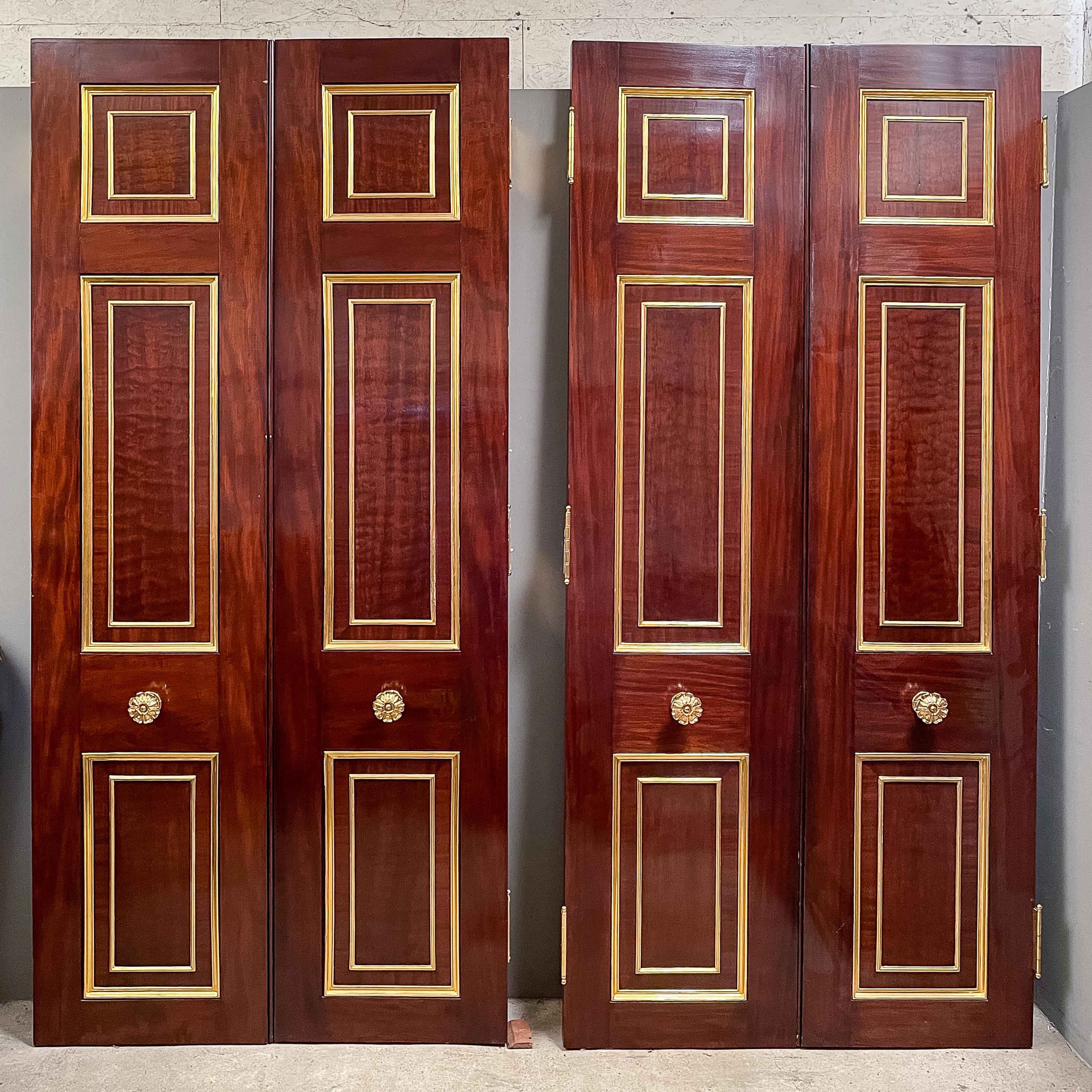Suite of Mahogany Entrance Doors For Sale 2