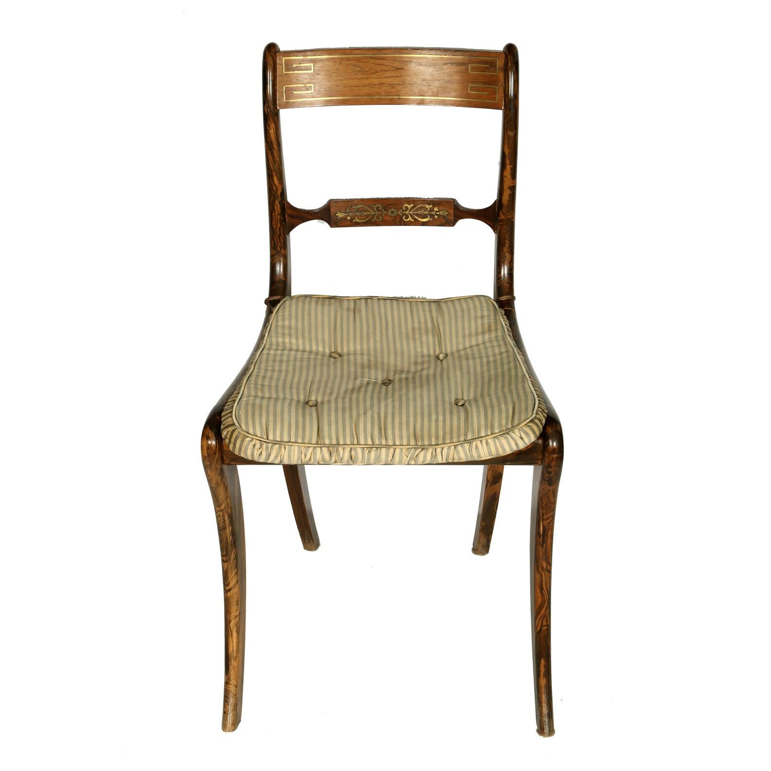 Suite of Regency Grain-Painted Dining Chairs  2