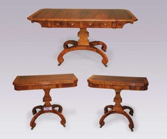 Suite of Regency Rosewood and Boxwood Drawing Room Furniture