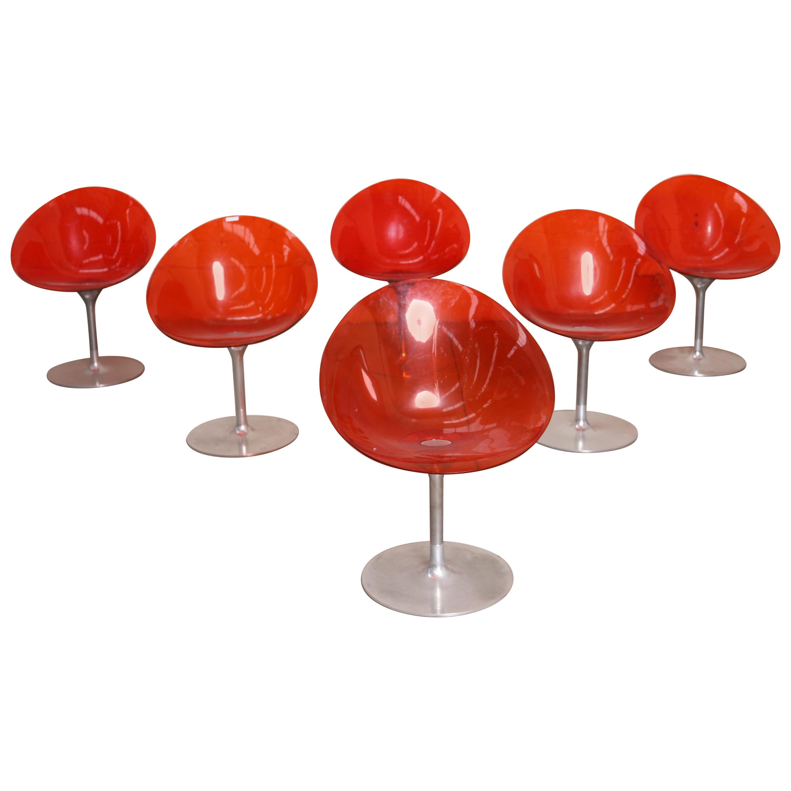 Sechs Stühle der Serie "Eros" von Philippe Starck