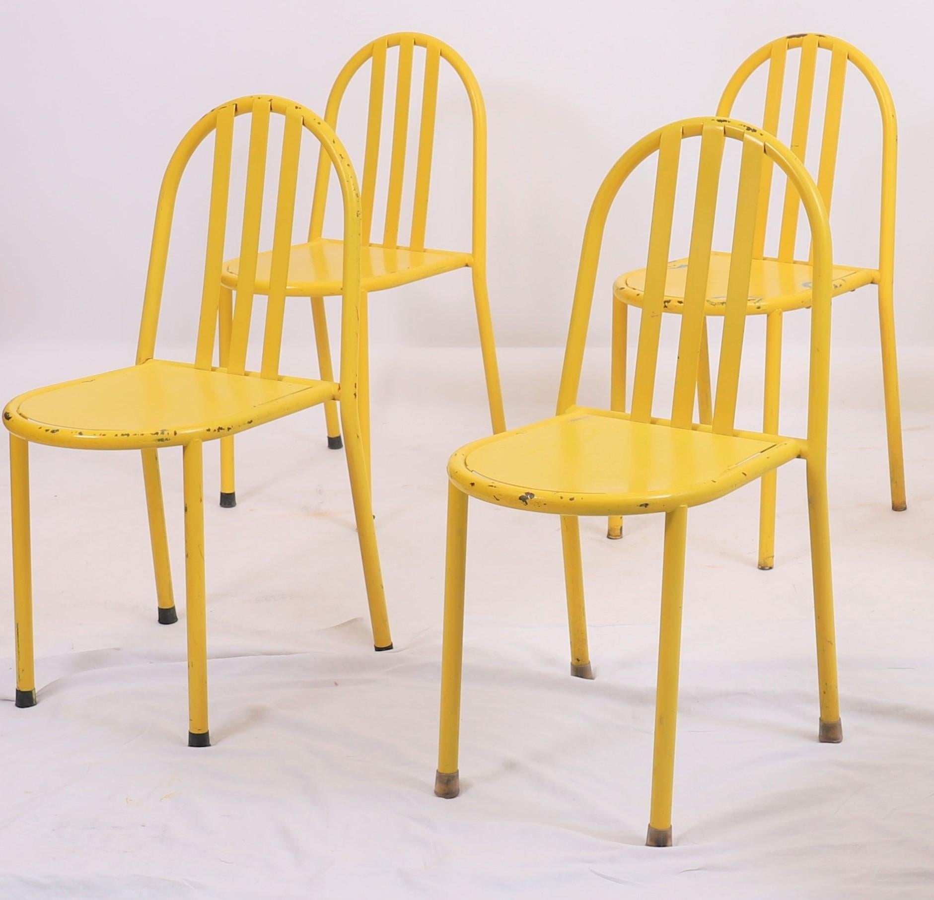 Suite of Six Modernist Tubular Chairs by Robert Mallet-Stevens In Good Condition For Sale In Mondorf les Bains, LU