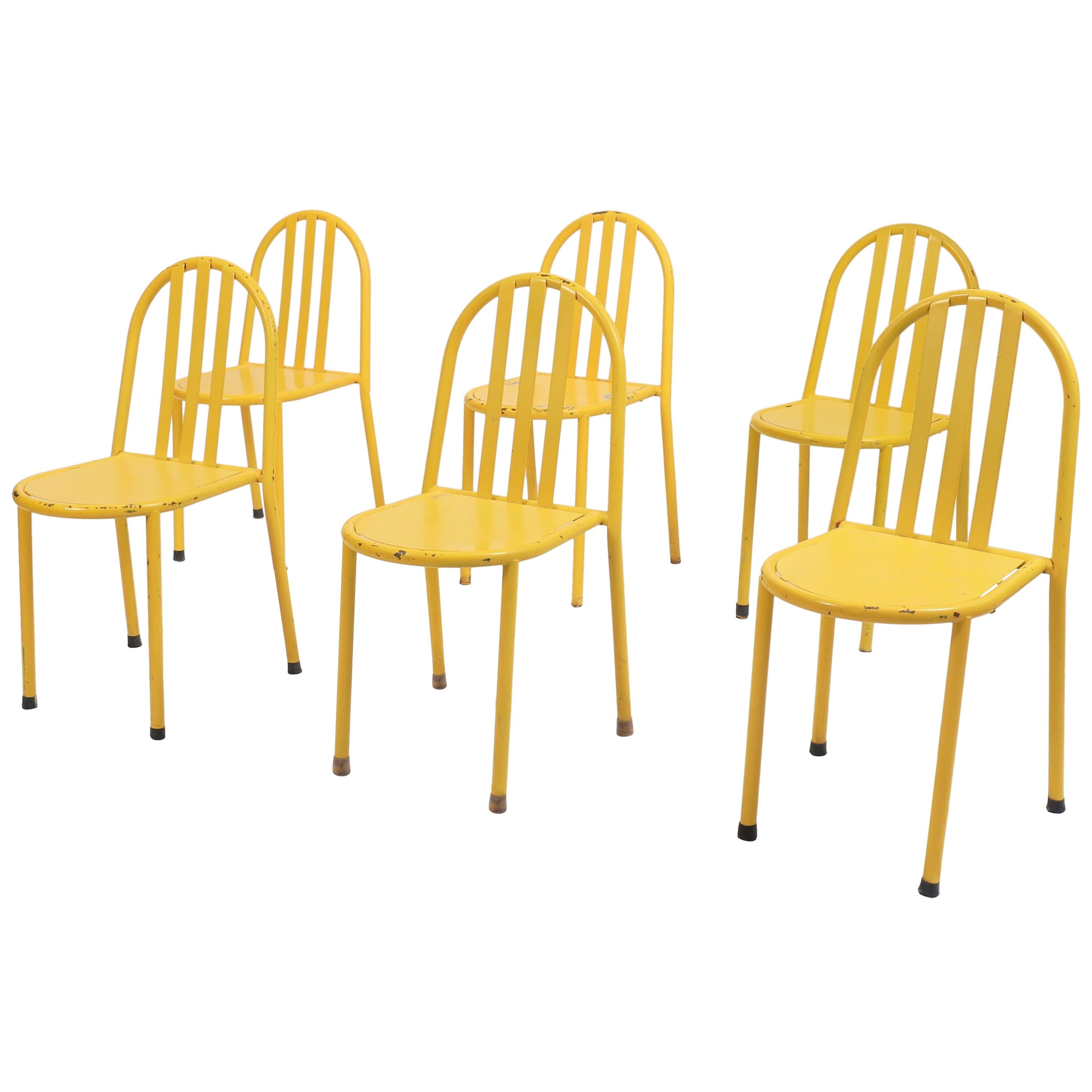 Suite de six chaises tubulaires modernistes de Robert Mallet-Stevens