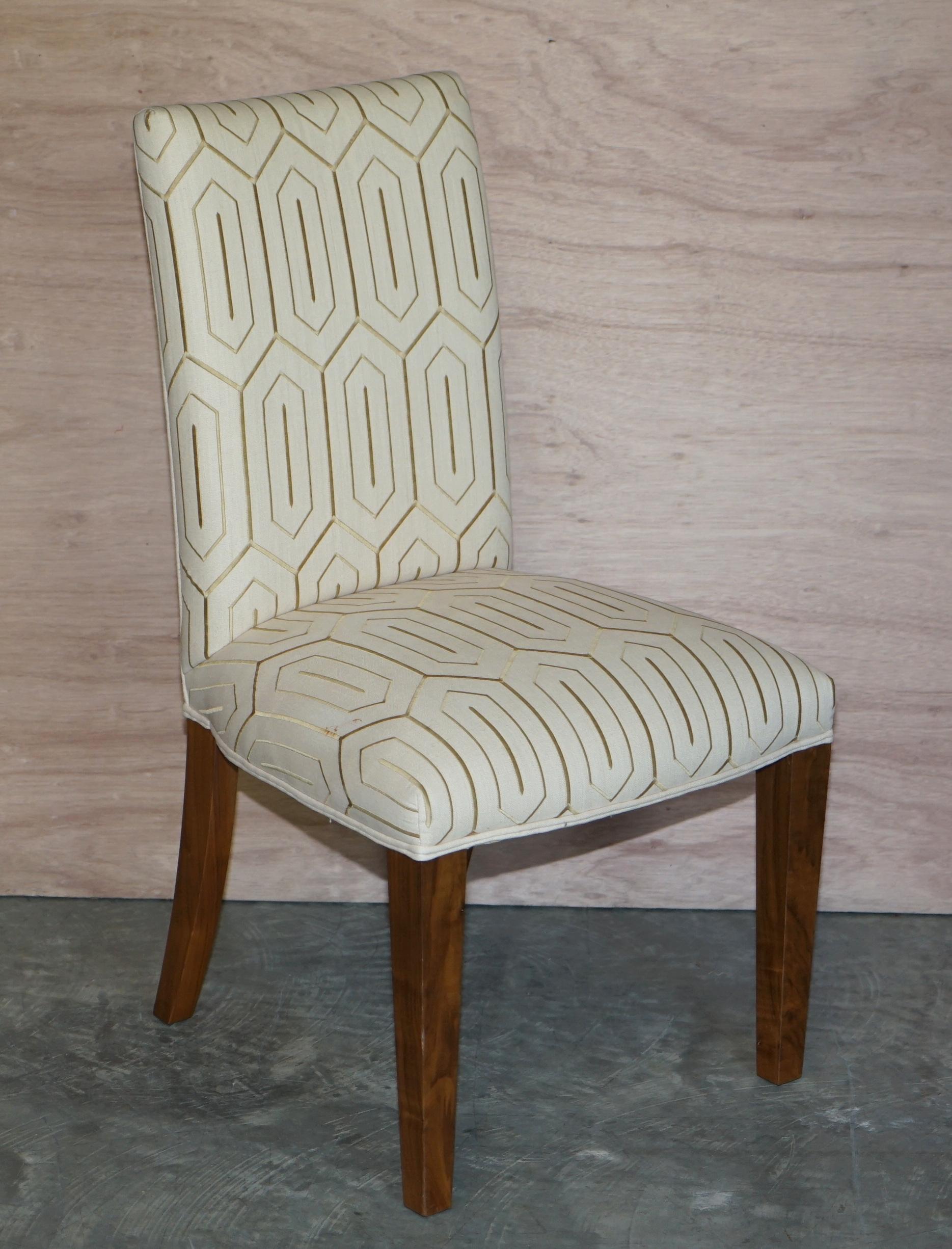 Suite of Six Premium Viscount David Linley American Walnut Dining Chairs 6 3