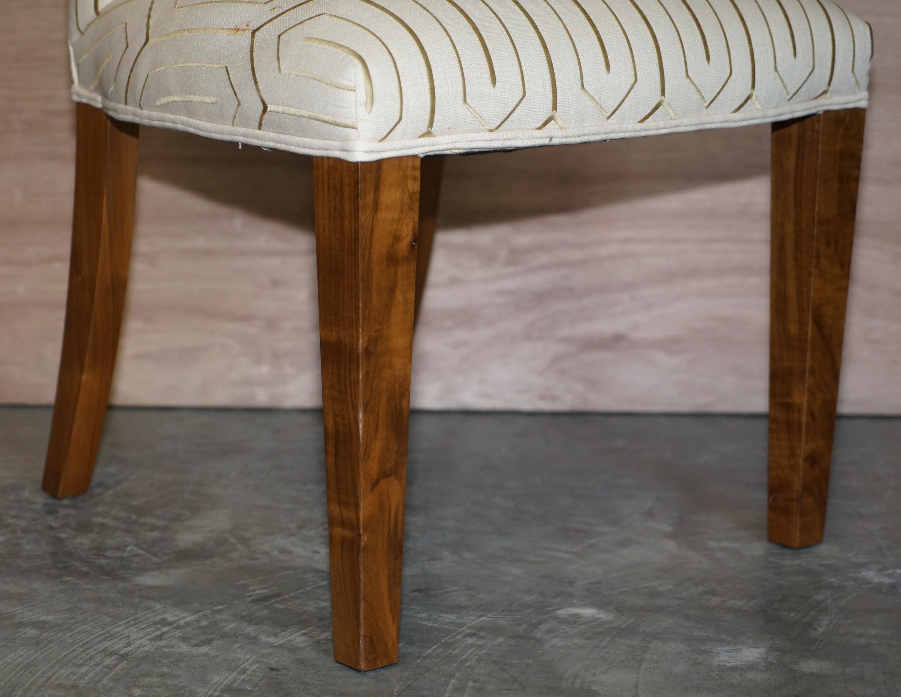 Suite of Six Premium Viscount David Linley American Walnut Dining Chairs 6 5