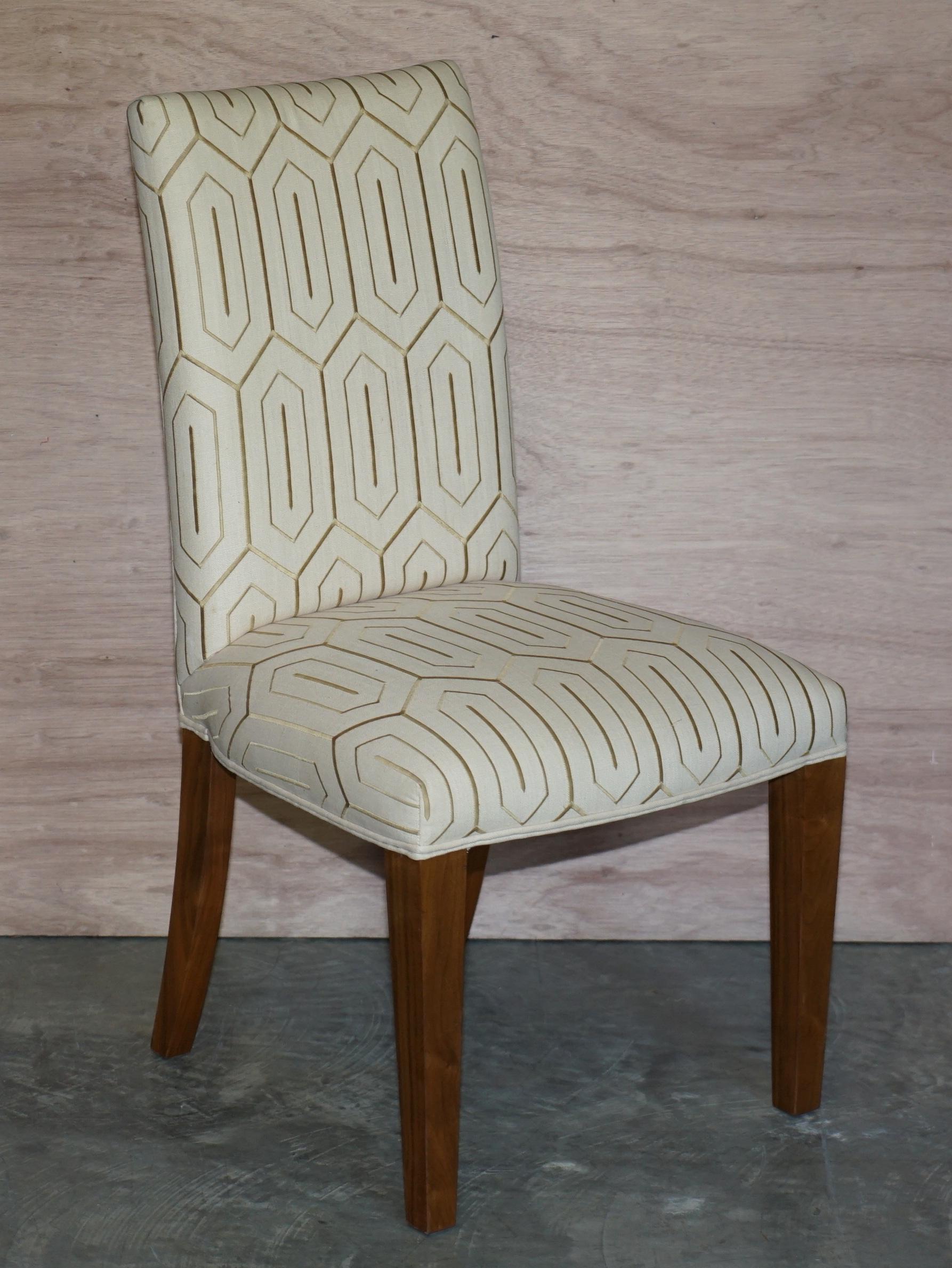 Suite of Six Premium Viscount David Linley American Walnut Dining Chairs 6 6