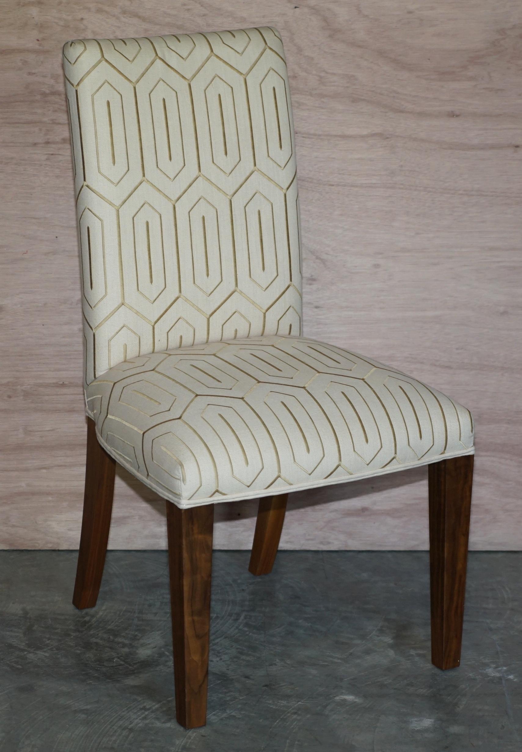 Suite of Six Premium Viscount David Linley American Walnut Dining Chairs 6 8