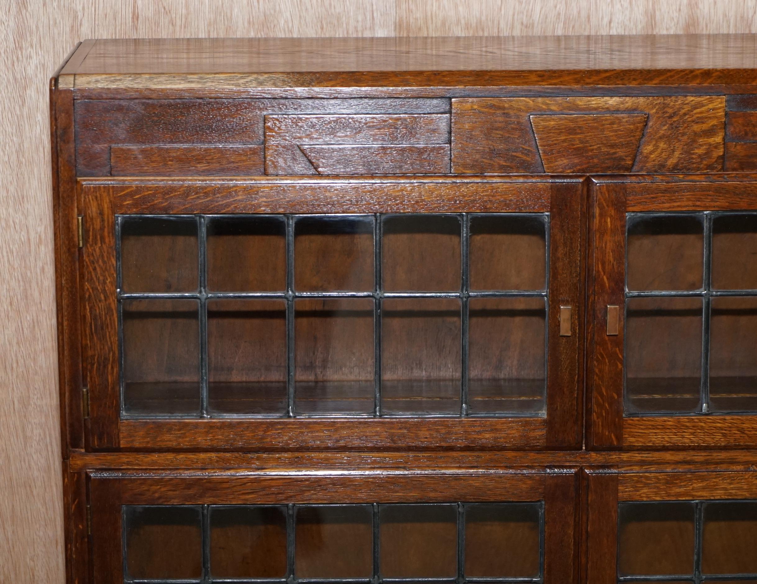 Suite of Three Fully Restored Minty Oxford Legal Library Stacking Bookcases In Good Condition In West Sussex, Pulborough