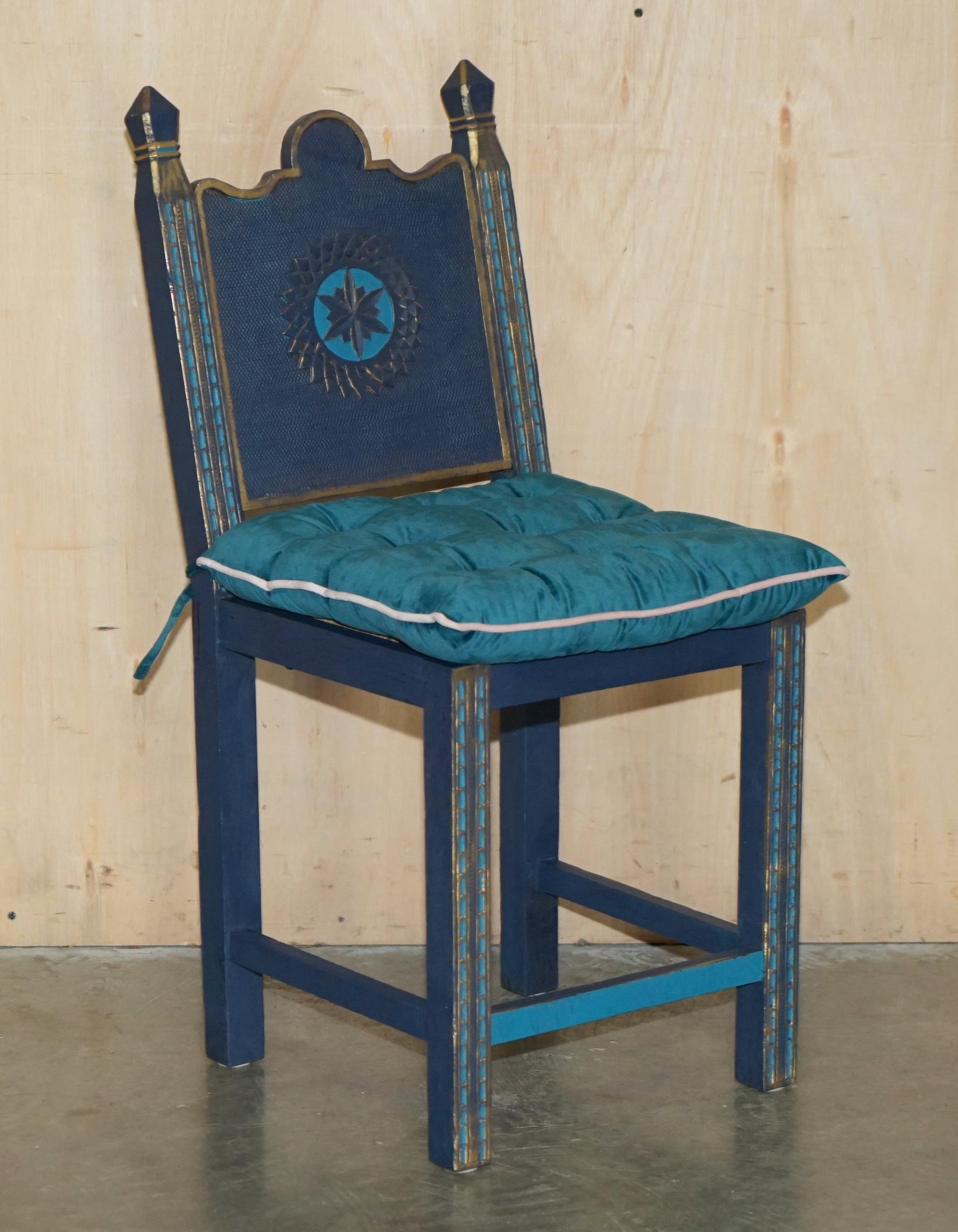 Royal House Antiques

Royal House Antiques is delighted to offer for sale this lovely suite of three vintage hand painted bergère Gothic Revival chairs with higher than normal seats and velvet cushions

Please note the delivery fee listed is just a