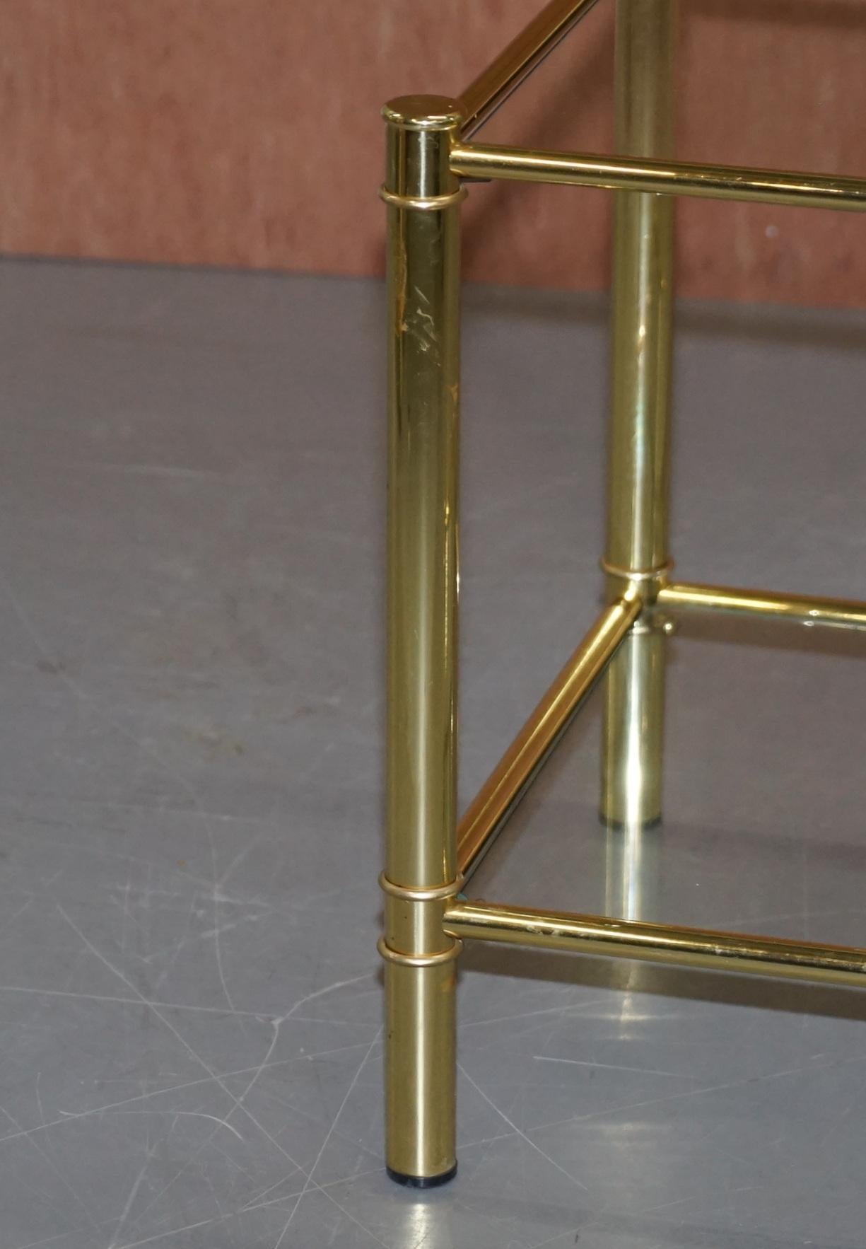 Suite of Three Vintage Gold Gilt Tables, Pair of Side Table & One Larger Coffee For Sale 3