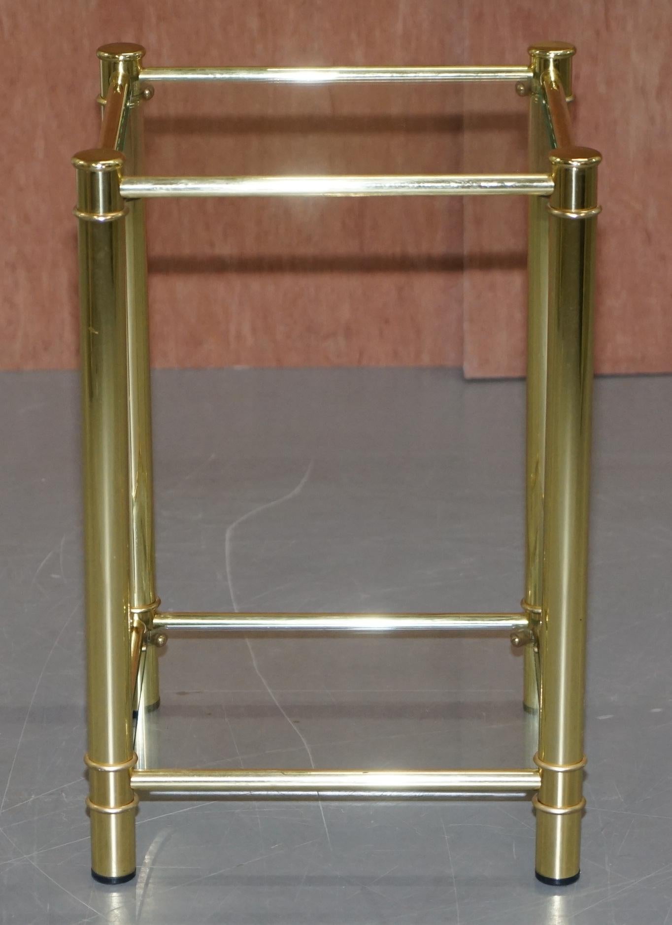 Suite of Three Vintage Gold Gilt Tables, Pair of Side Table & One Larger Coffee For Sale 9