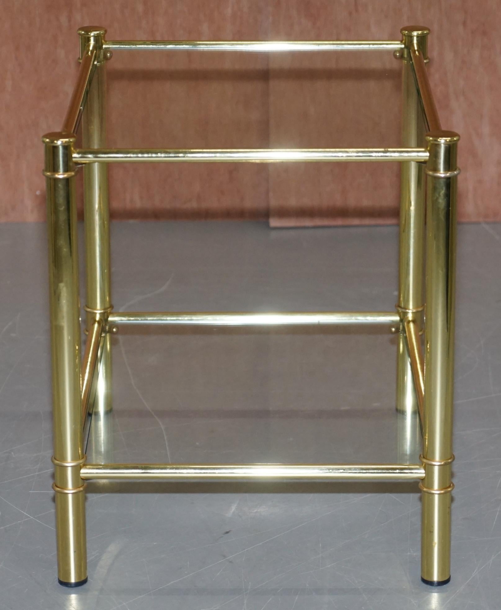 Suite of Three Vintage Gold Gilt Tables, Pair of Side Table & One Larger Coffee For Sale 1