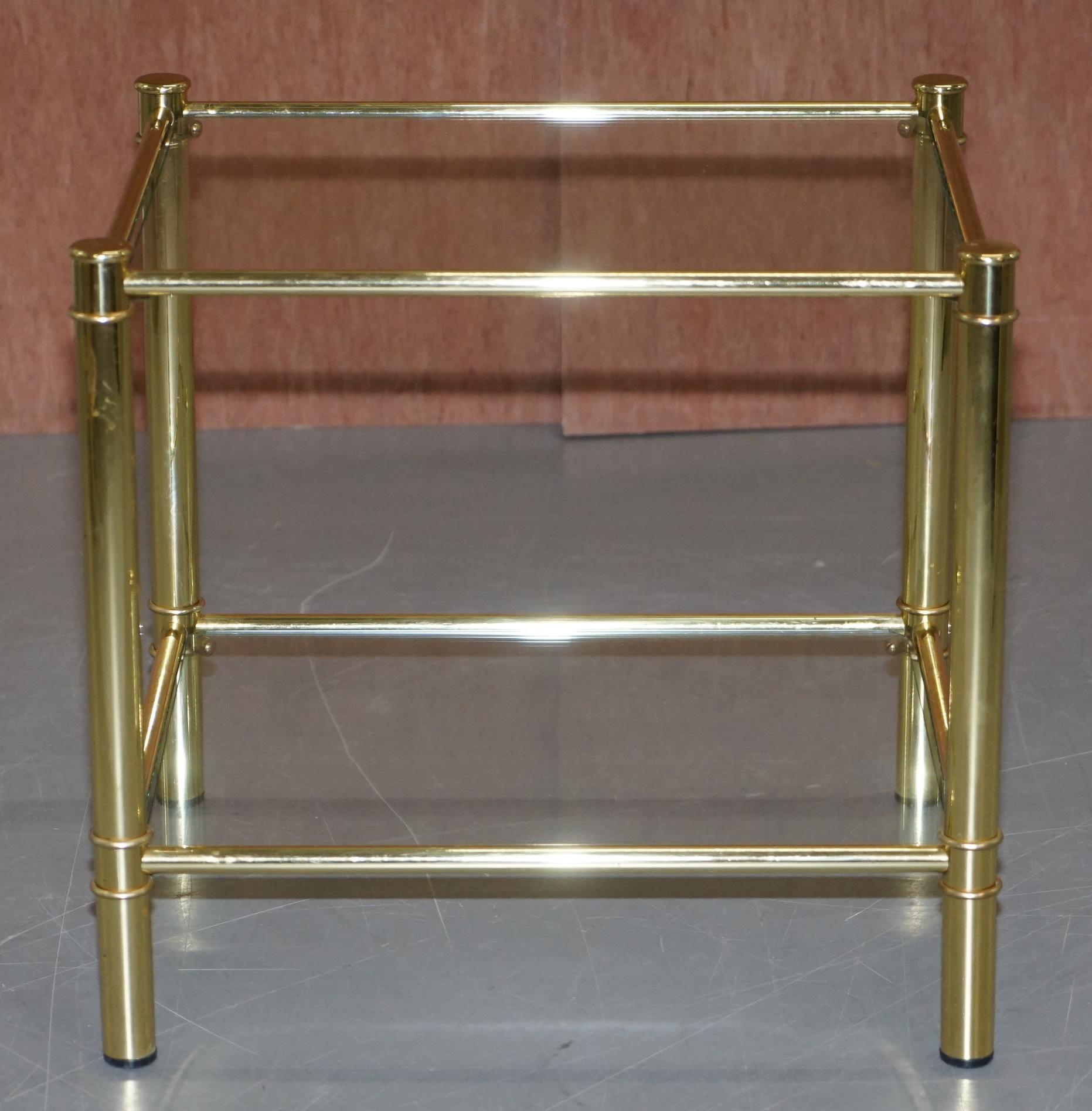 Suite of Three Vintage Gold Gilt Tables, Pair of Side Table & One Larger Coffee For Sale 2