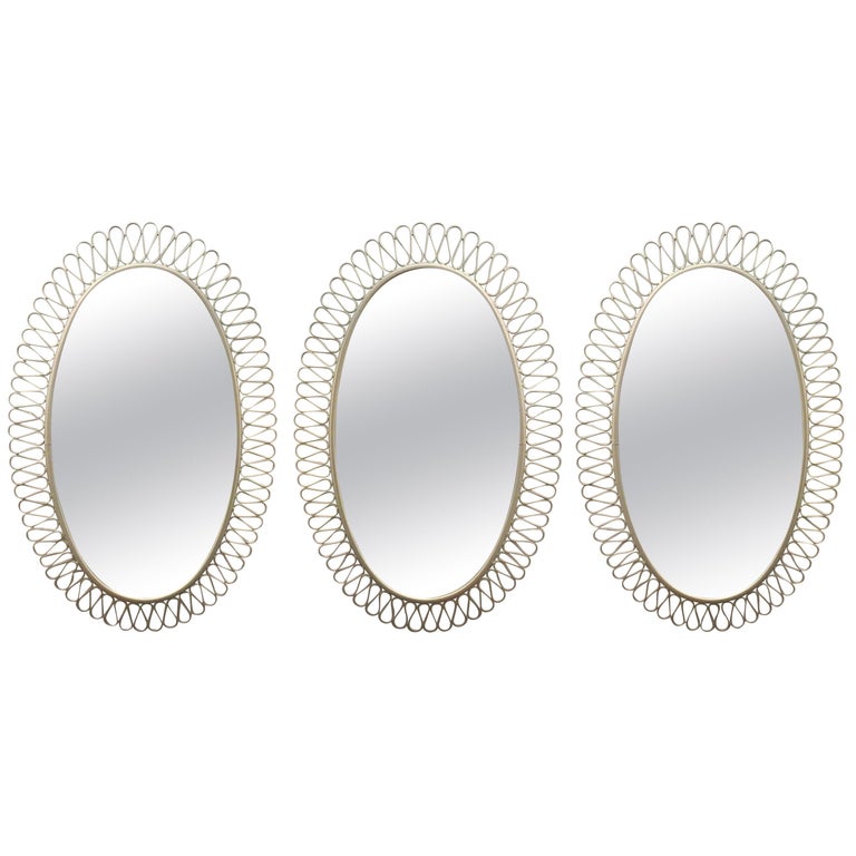 Suite of Three Wrought Iron Mirrors by Salterini For Sale at 1stDibs