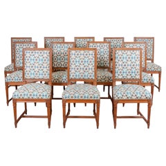 Suite of twelve Louis XVI style chairs