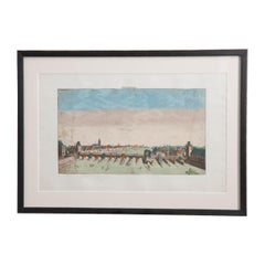 Suite of Twenty French 18th Century Hand Colored Vue d'Optique Etchings