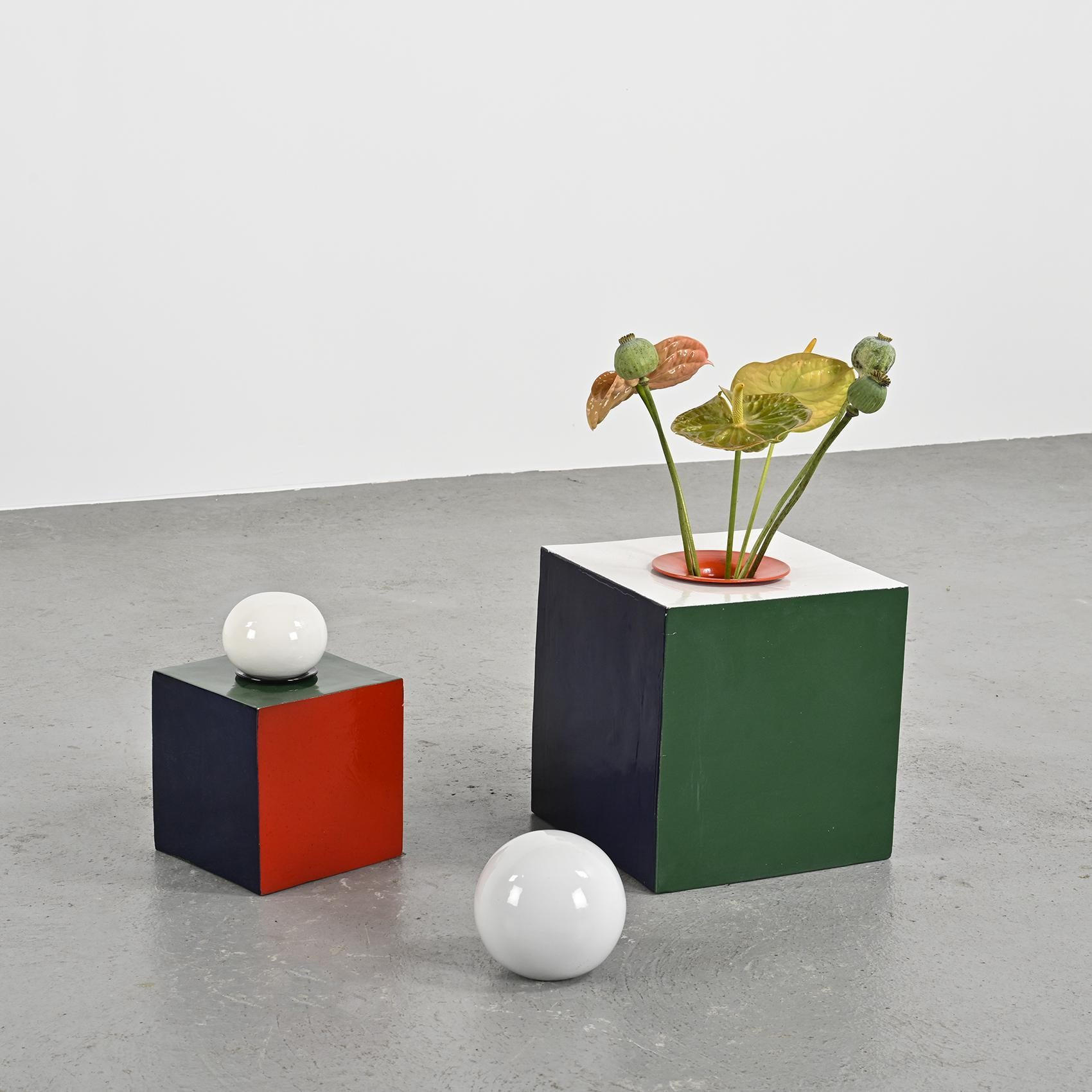 Majolica Suite di due vasi in ceramica di Antonio Lucietti, 1974 in vendita