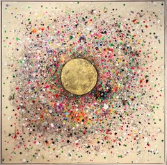 After All, I'm Cosmic Dust II - Layered Resin with Paint, Gold Dust and Glitter