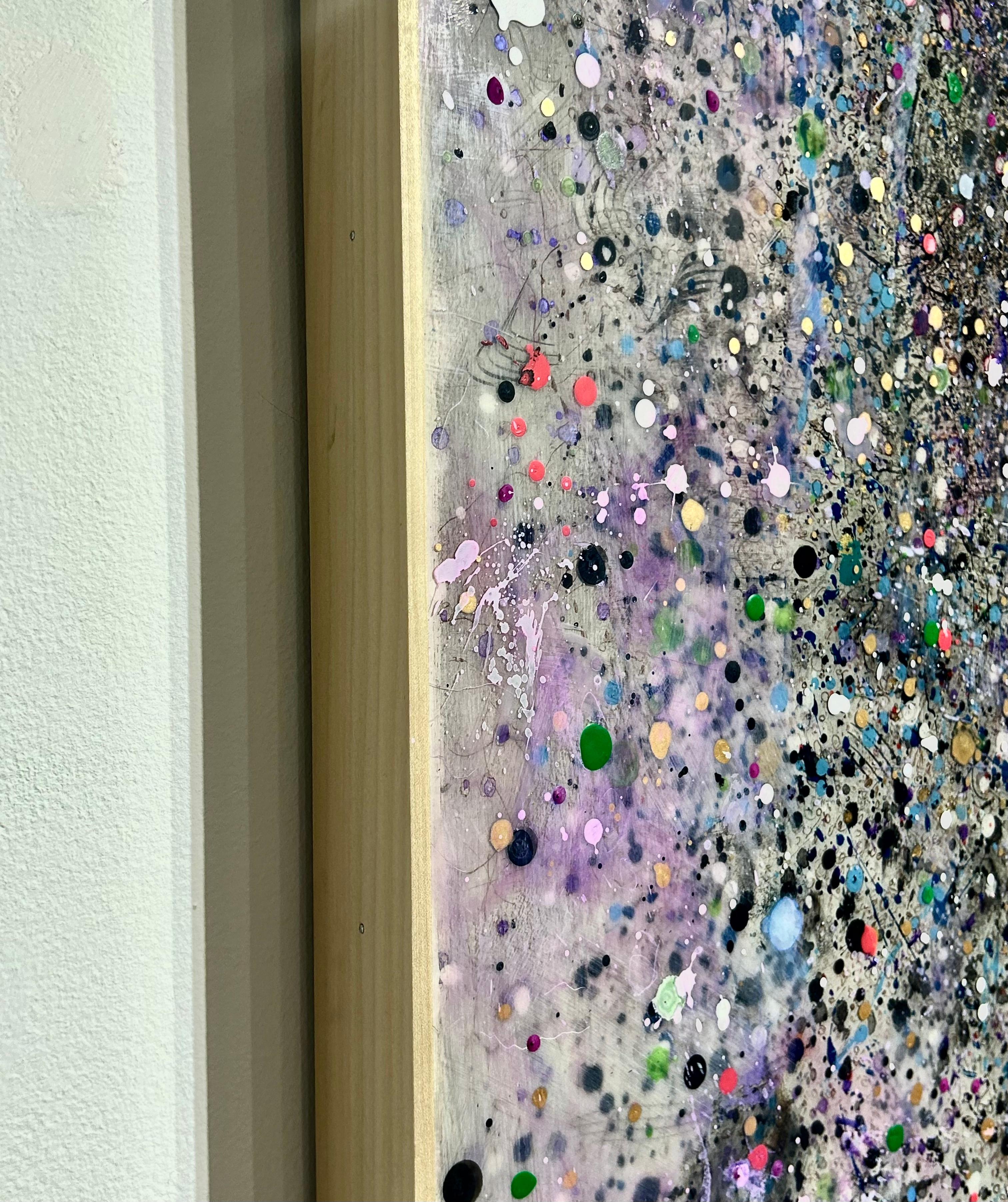 Abstract art experiments with the use of texture, tone, and light perception. Through abstract works, the artist expresses her feelings rather than particular objects or scenes.  With Suk Ja Kang's work, the viewer experiences a sense of wonder and