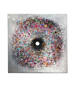 After All, I'm Cosmic Dust: Mixed Media Abstract Painting, 40.75 in