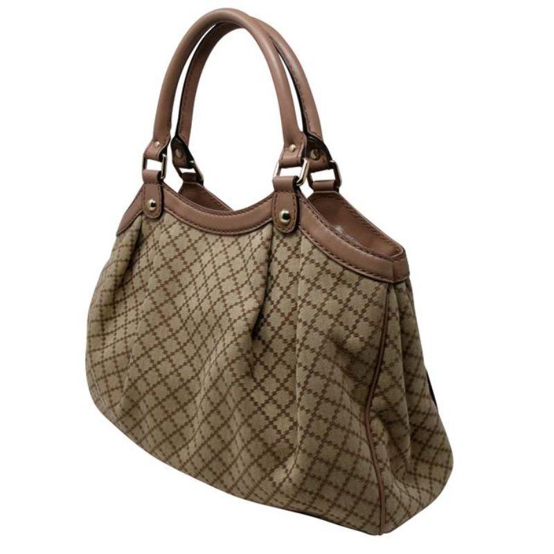 Sukey Hobo Brown Monogram Canvas Shoulder Bag In Good Condition For Sale In Downey, CA