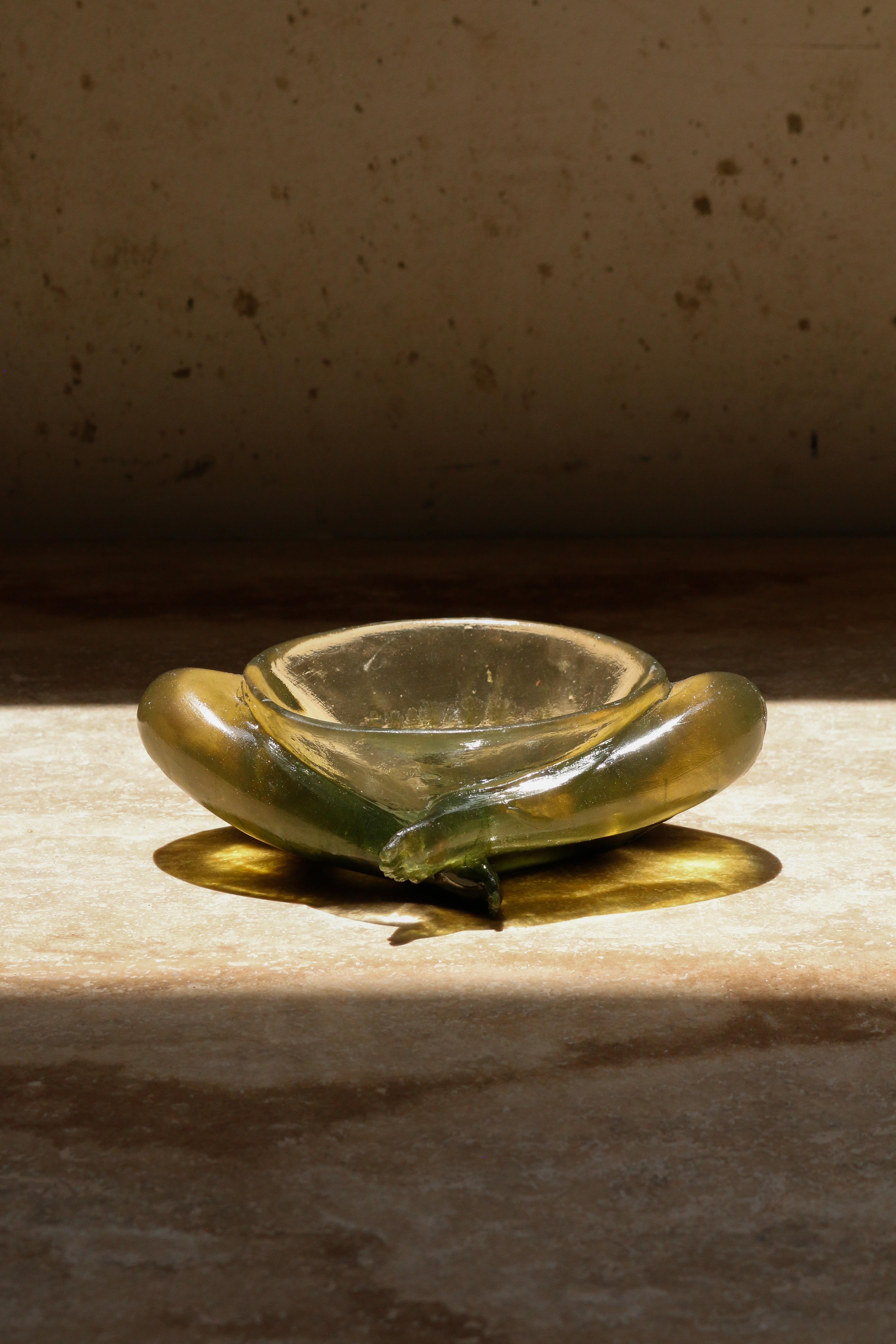 Cast Sukhasana Mini Bowl in Sun - Meditative Pose Leg Bowl For Sale