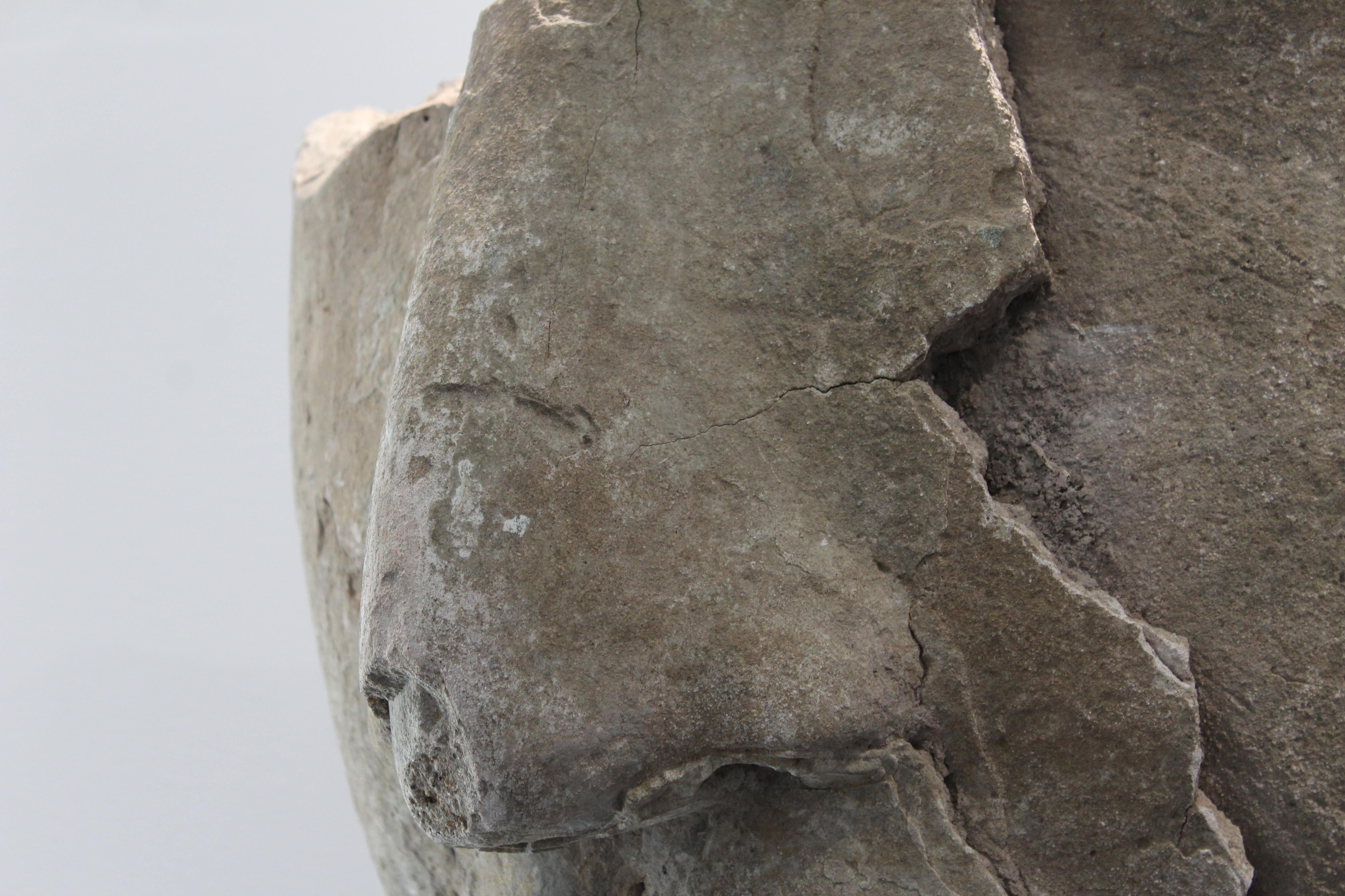 Metal Sukhothai Fragmentary Stucco Buddha Head