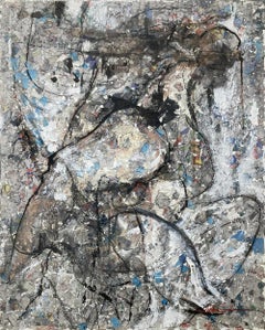 "Nature and Human Relation-ships" Mixed Media Abstract Expressionist Painting