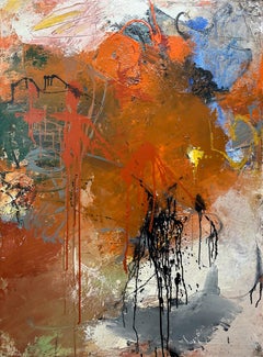 „Nature und menschliche Beziehungen < Light of My Sole> 60F“ Abstrakte Mixed Media-Malerei