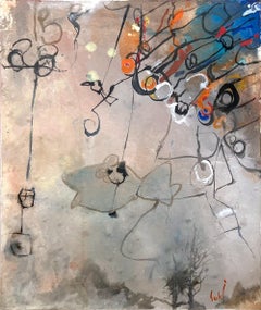 "Nature and Human Relationship - Figuralive" Mixed Media Abstract Painting
