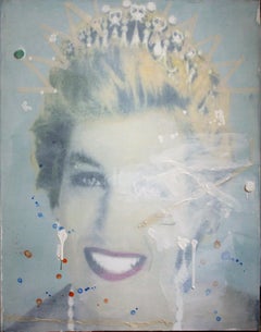 "Naturaleza y Relaciones Humanas - Abrazo 3 - 50F" Retrato de la Princesa Diana