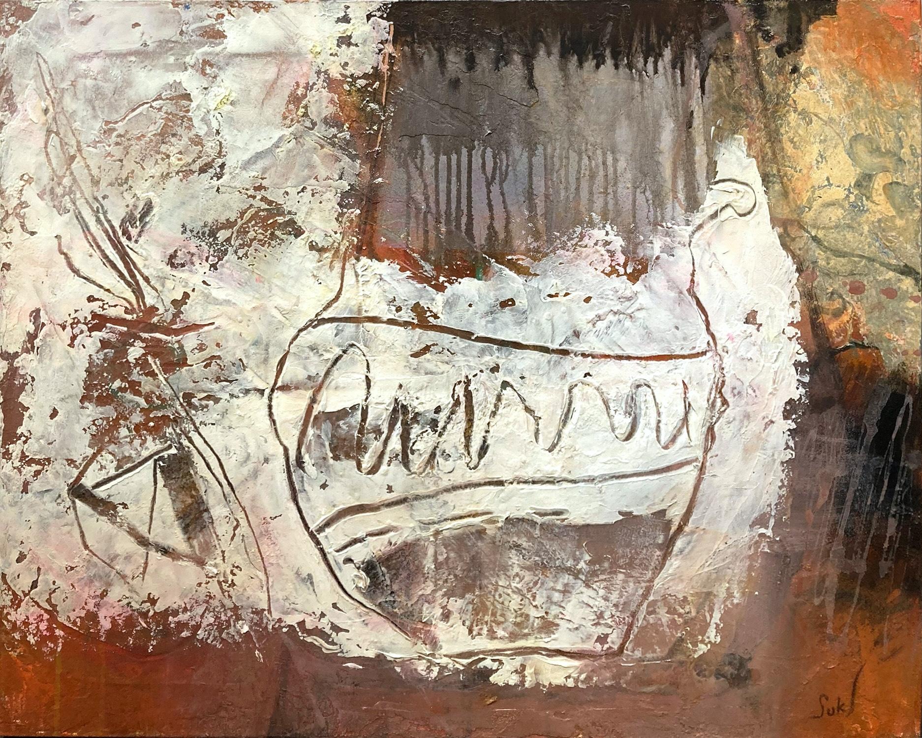 "Relaciones entre la Naturaleza y los Humanos -Embrace- 30F" Pintura Expresionista Abstracta