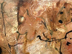 "Nature - Human Relationship" Pittura su tela espressionista astratta a tecnica mista