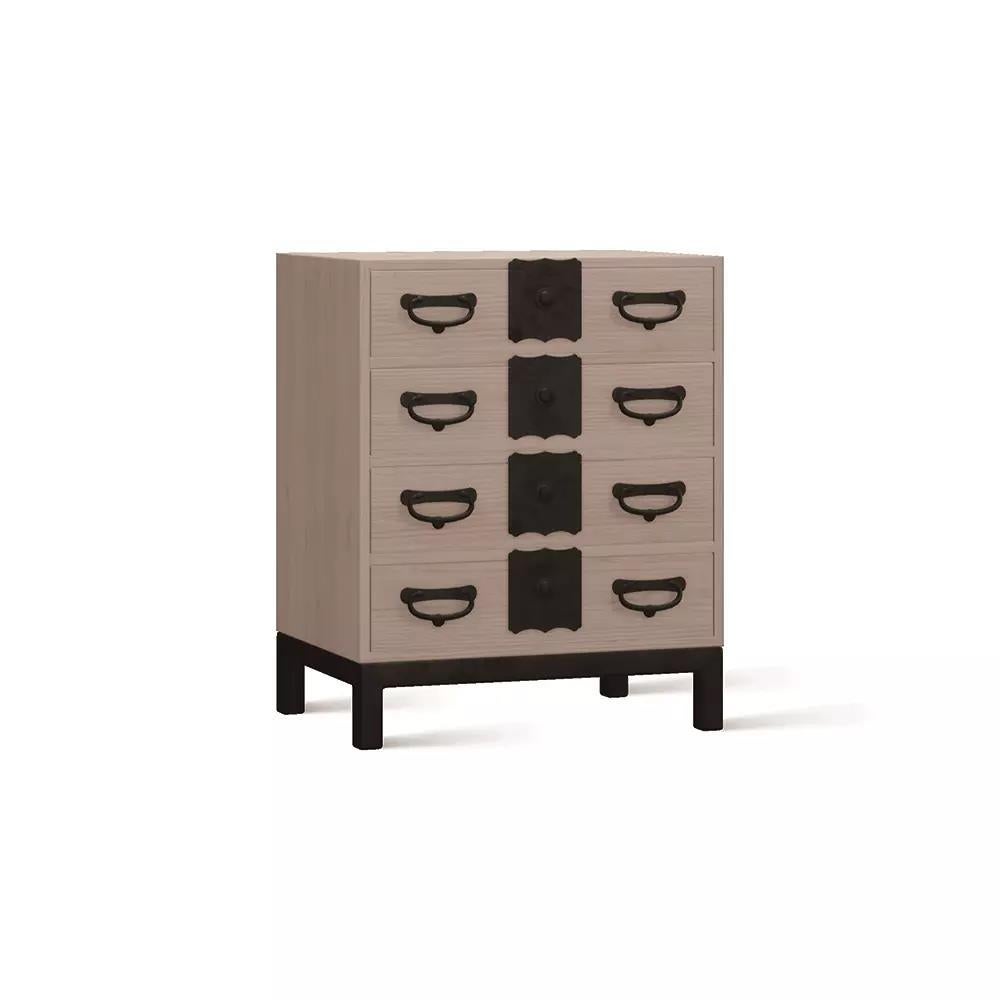 A modern day rendition of iconic Tansu storage with hand forged iron pulls and traditional wooden drawer glides.

Maria Yee is a California contemporary furniture design studio established in 1988 with a focus on wellness, material, and craft.