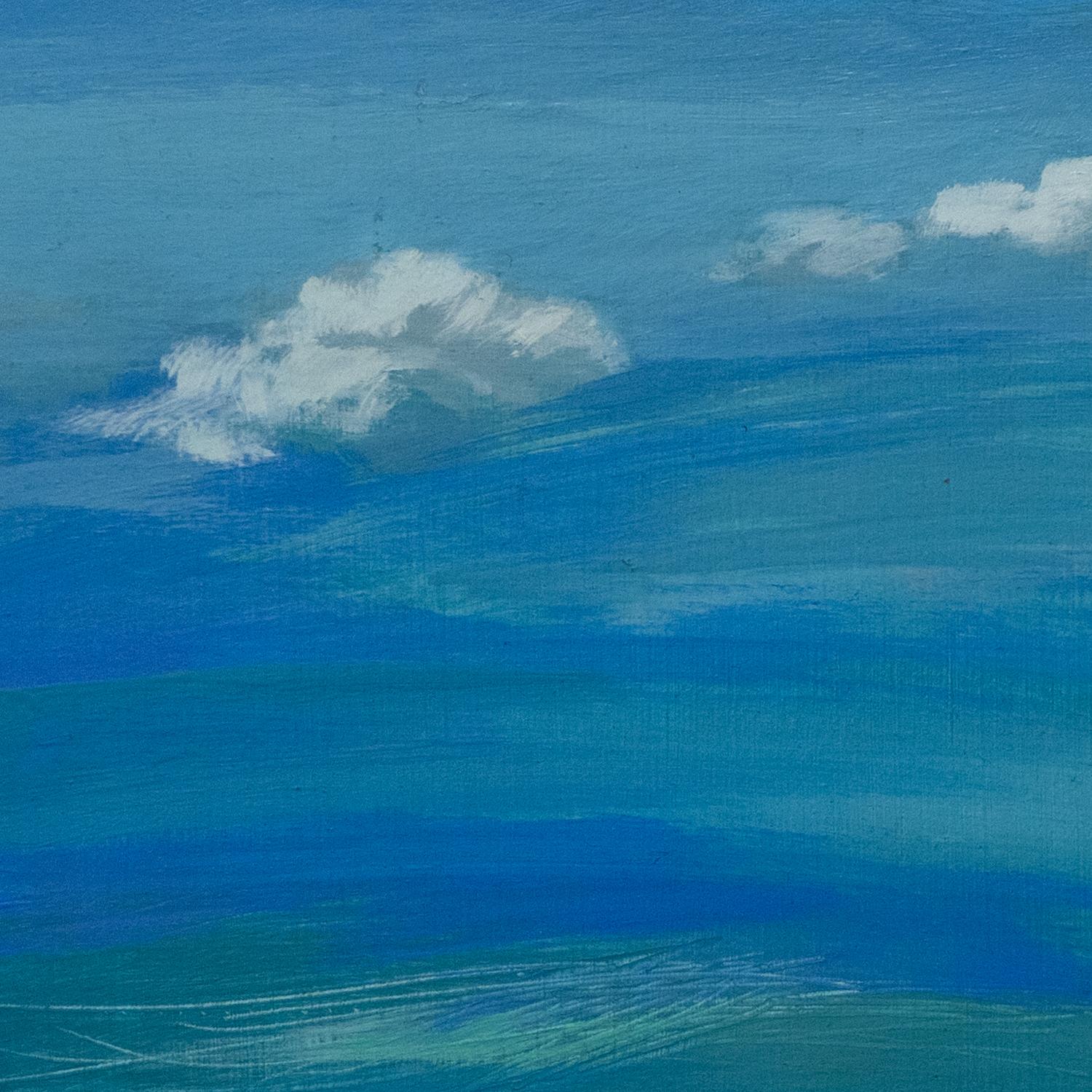 Juste avant l'inversion, 2022, huile sur panneau de bois, peinture figurative contemporaine. en vente 2