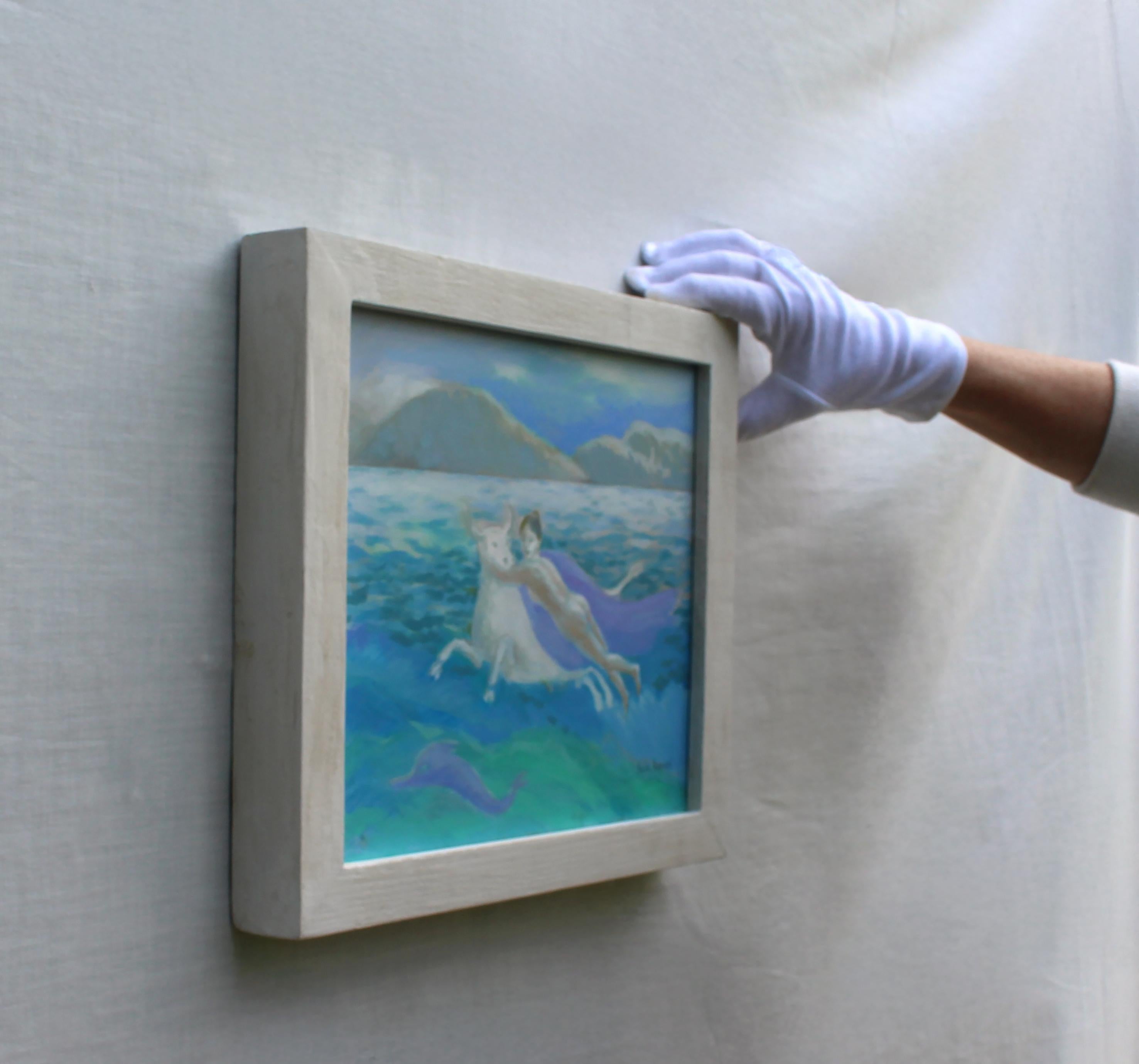 Mythological Nude and White Bull Oil Painting on Canvas The Rape of Europe Three For Sale 2