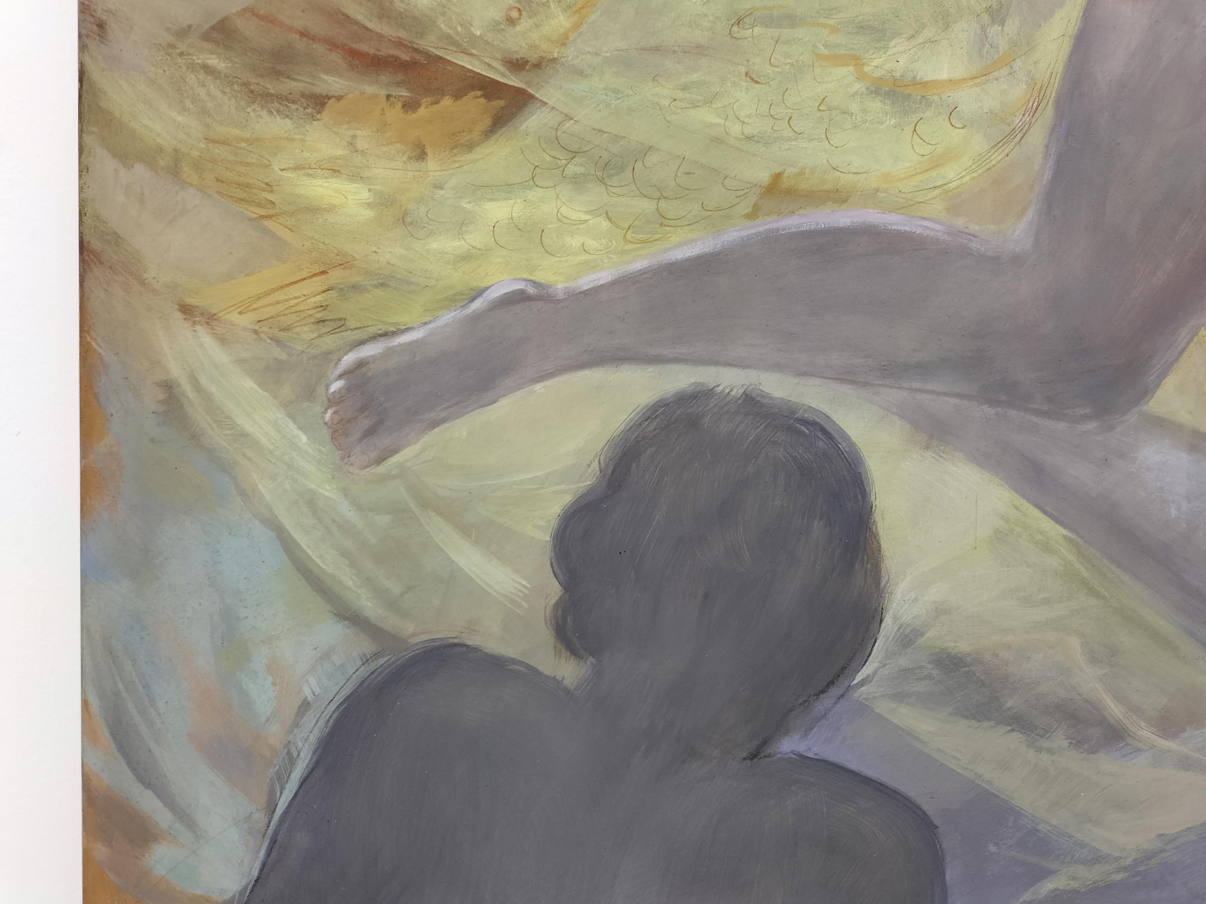 Penelope Mythologische Zeitgenössische Symbolische Nackte Weibliche Figur Ölgemälde im Angebot 1